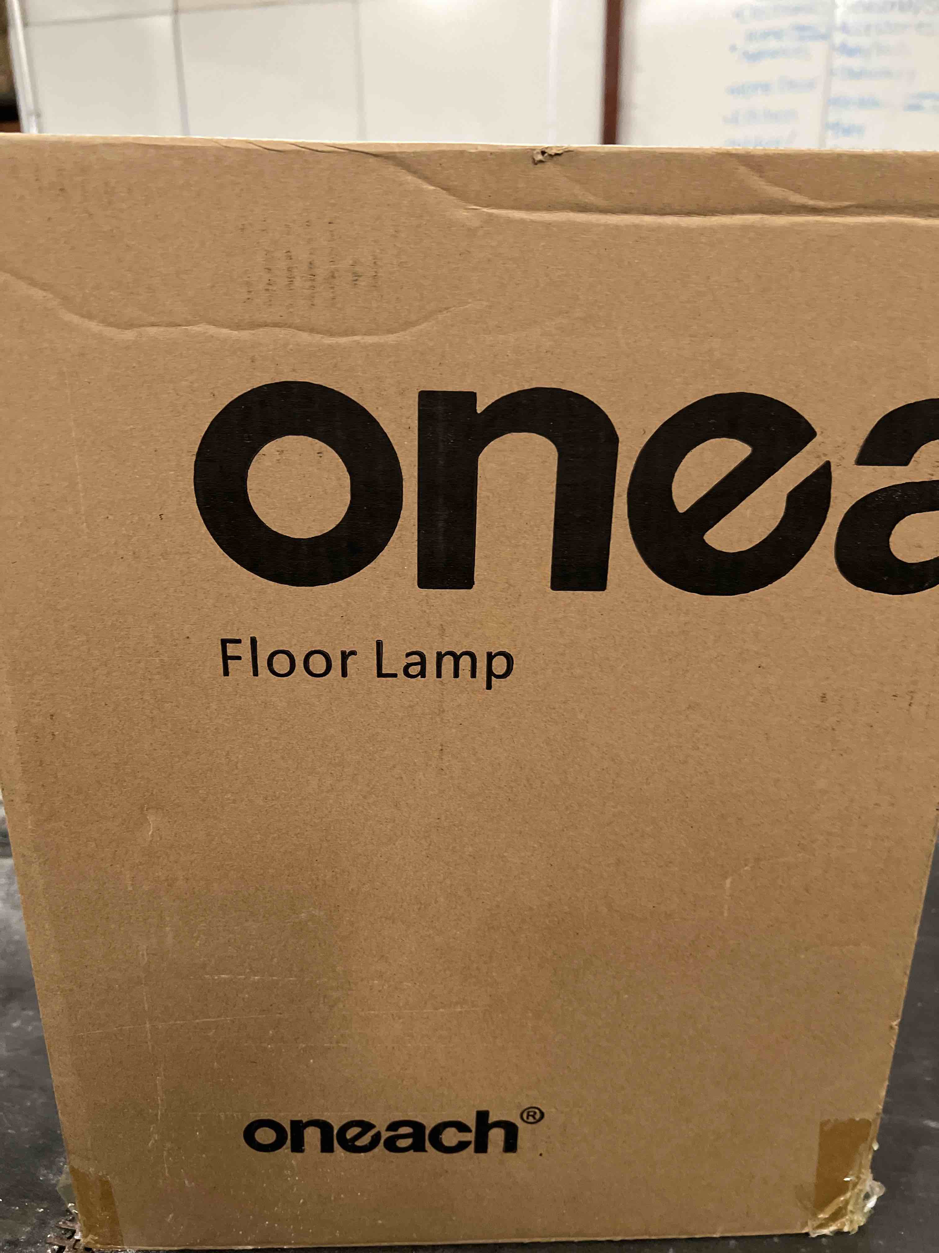 Condition photo showing Good Condition for oneach 70" floor lamps for living room, stepless dimmable boho floor lamp with 3 bulbs, tall farmhouse industrial corner standing tree lamp for bedroom, office, study room, dining room, gold glod-rattan