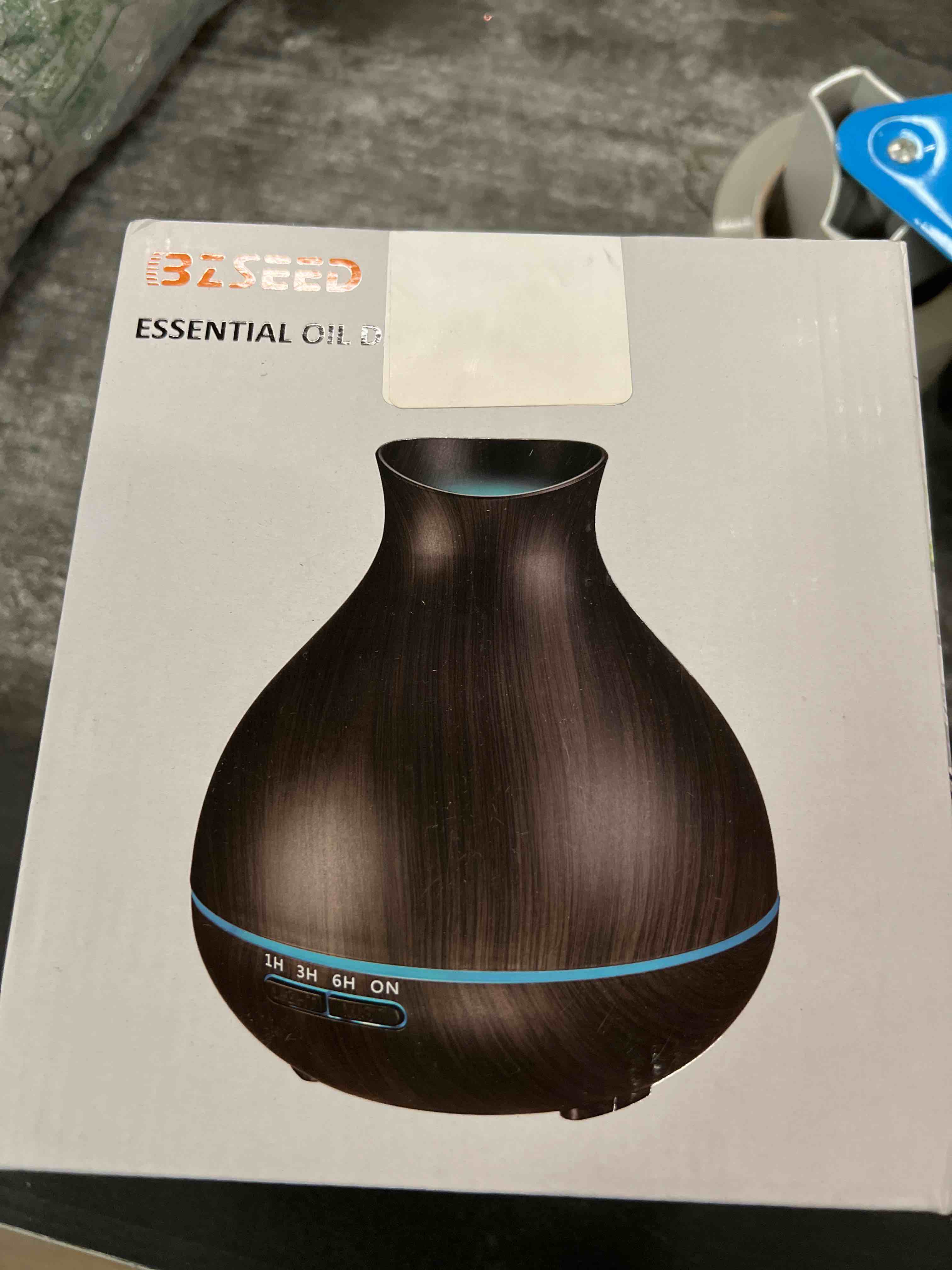Condition photo showing Good Condition for bzseed aromatherapy essential oil diffuser, 550ml ultrasonic fragrant oil large room humidifier, diffusers for home with timer and waterless auto-off, 7 color led lights,cool mist humidifiers dark brown