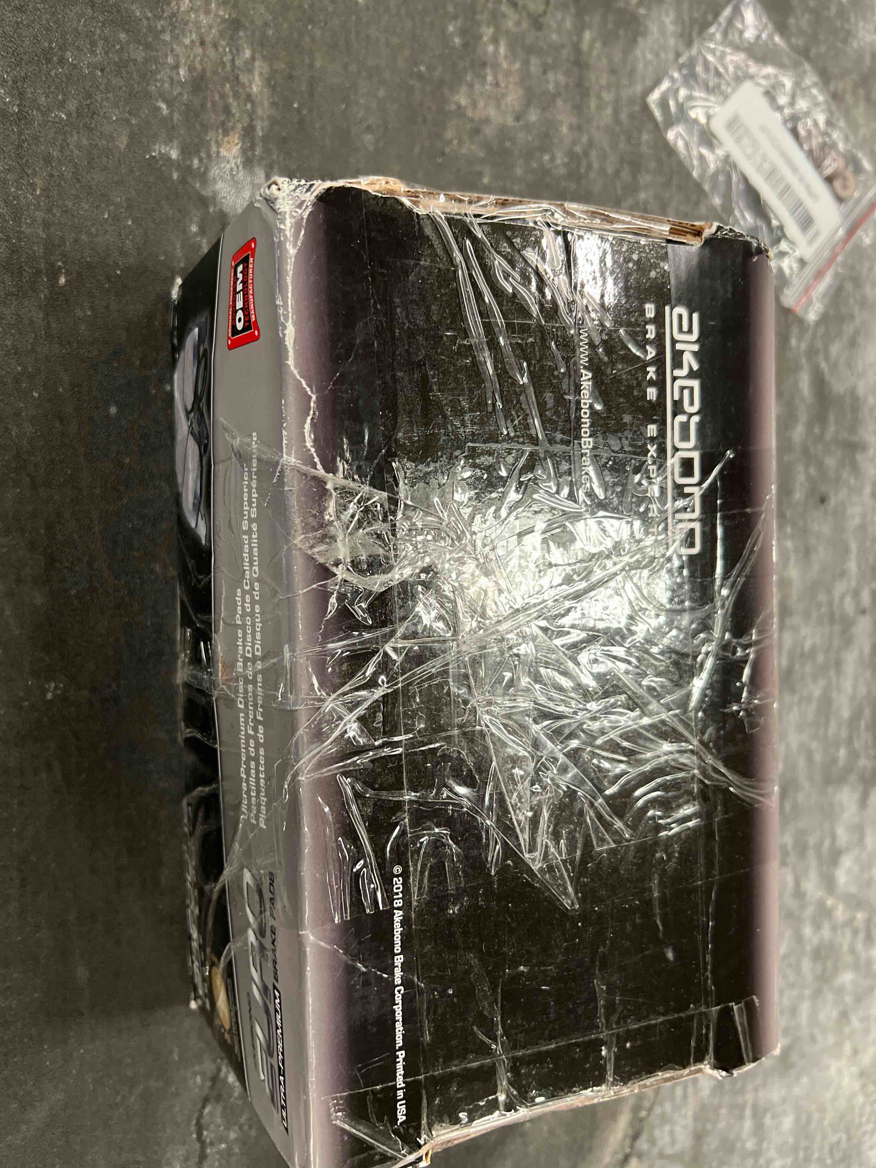 akebono eur1892 ultra-premium ceramic front disc brake pads , grey