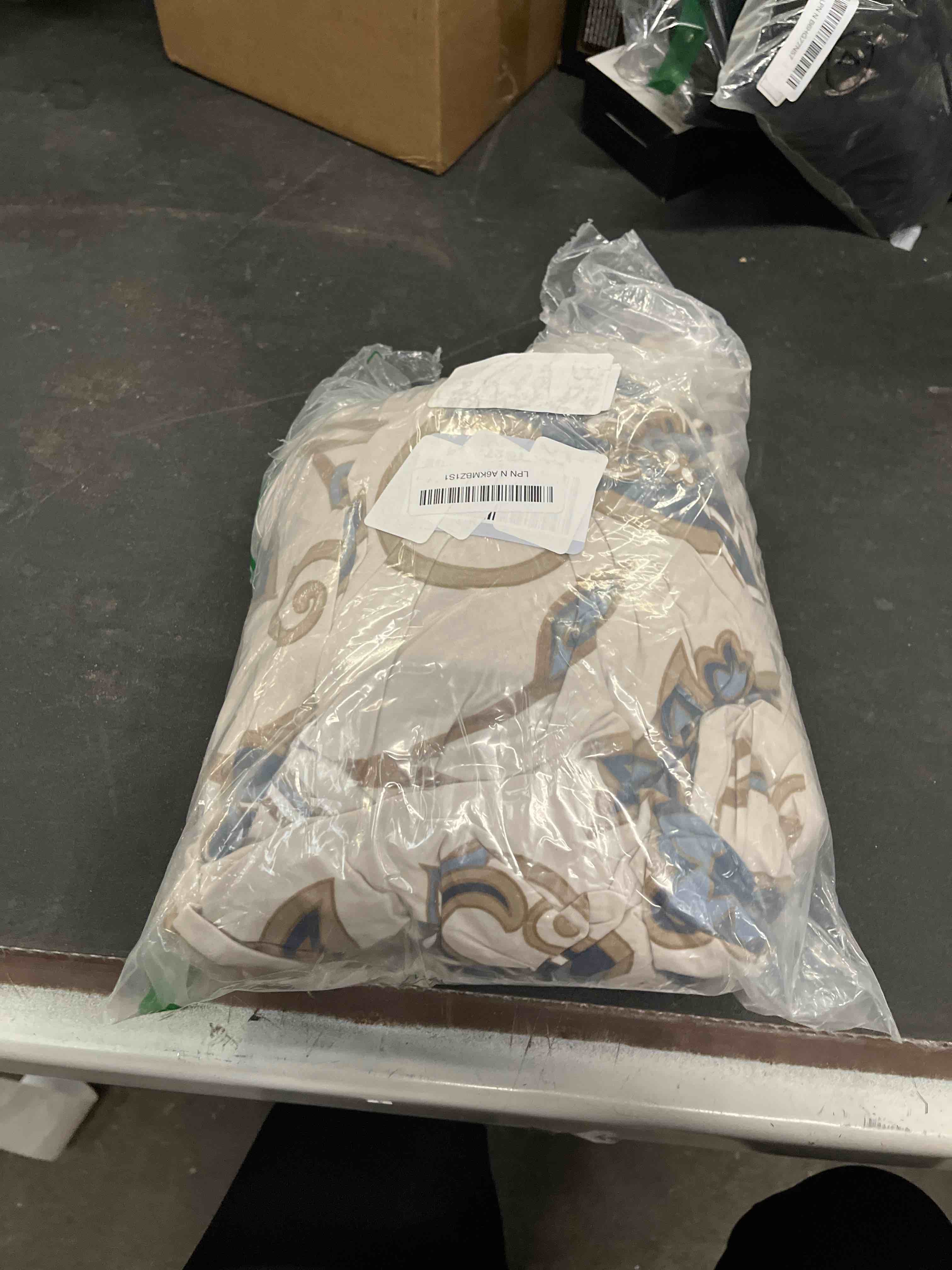 Condition photo showing Good Condition for searchi stretch sofa cover printed couch cover, floral pattern 4 pieces sofa slipcover with 3 separate cushion cover, washable furniture protector for living room(sofa, love flower) love flower large