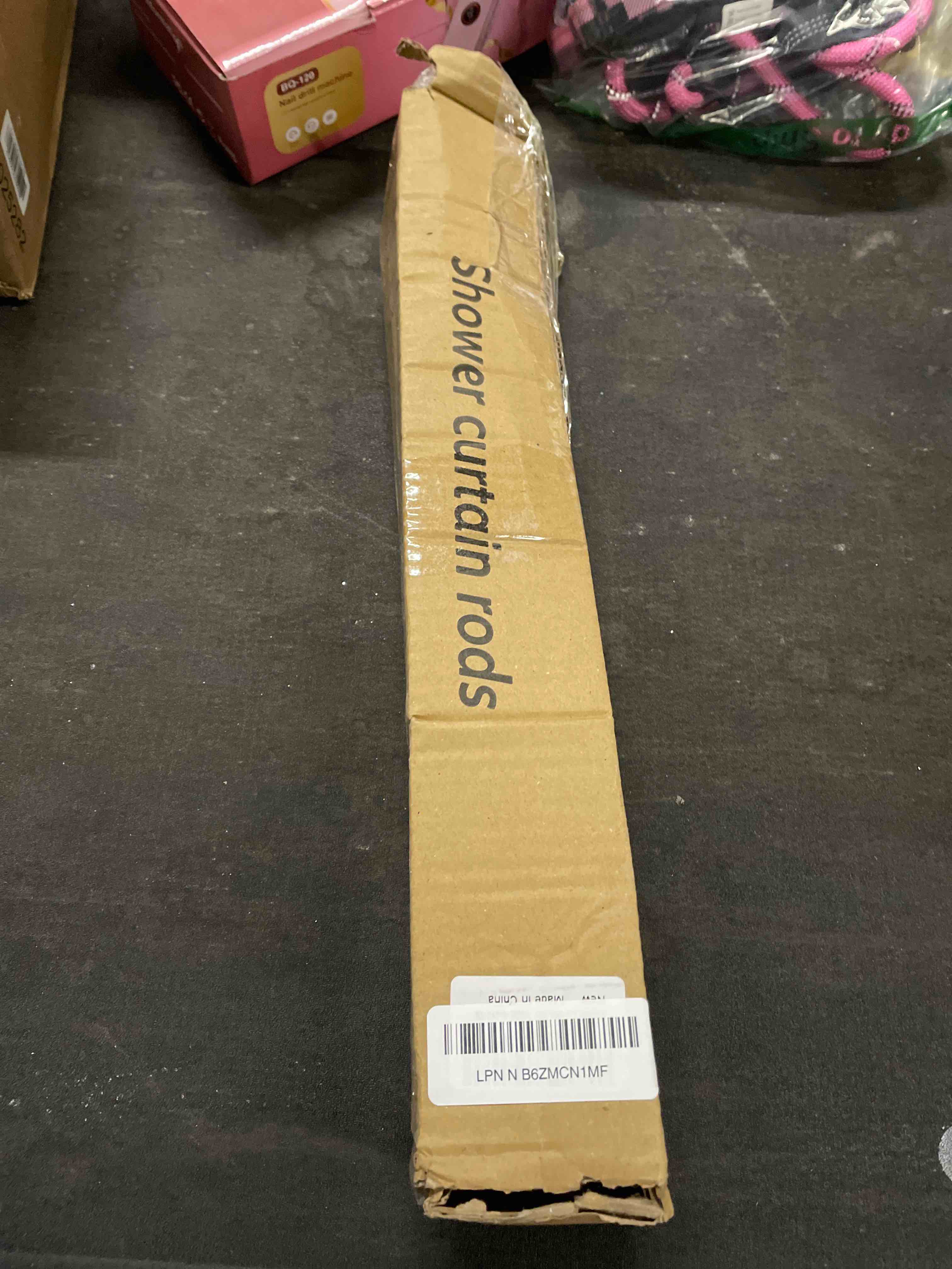 Condition photo showing Good Condition for shower curtain rod adjustable 32"-68", tension shower curtain rod no drilling stainless steel rust proof for rv bathroom shower stall apartment, nickel nickel 32"-68"