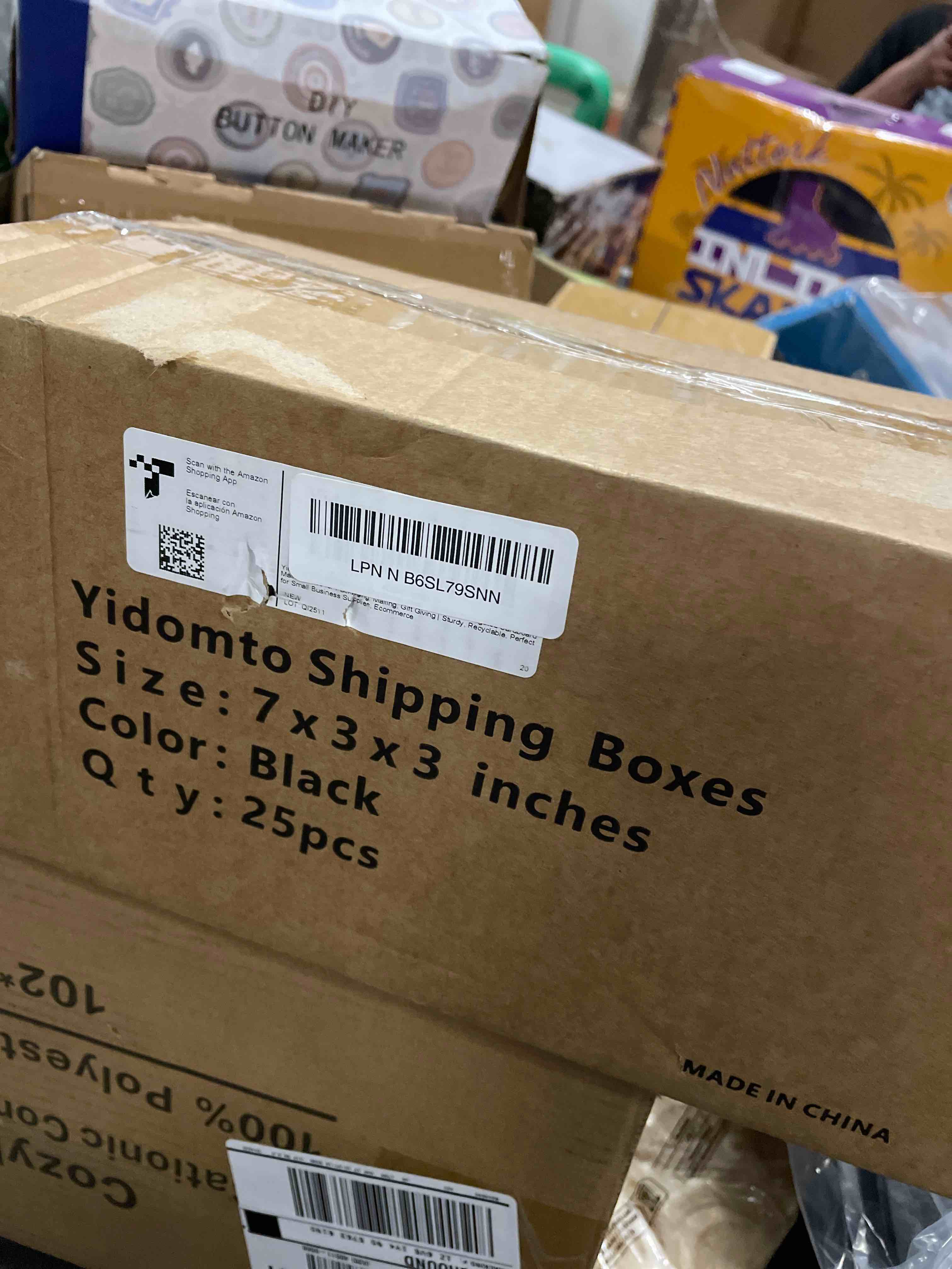 Condition photo showing Good Condition for 7x3x3 black shipping boxes small - 25 pack corrugated cardboard mailer boxes for packaging, mailing, gift giving | sturdy, recyclable, perfect for small business supplies, ecommerce 7x3x3 inch black