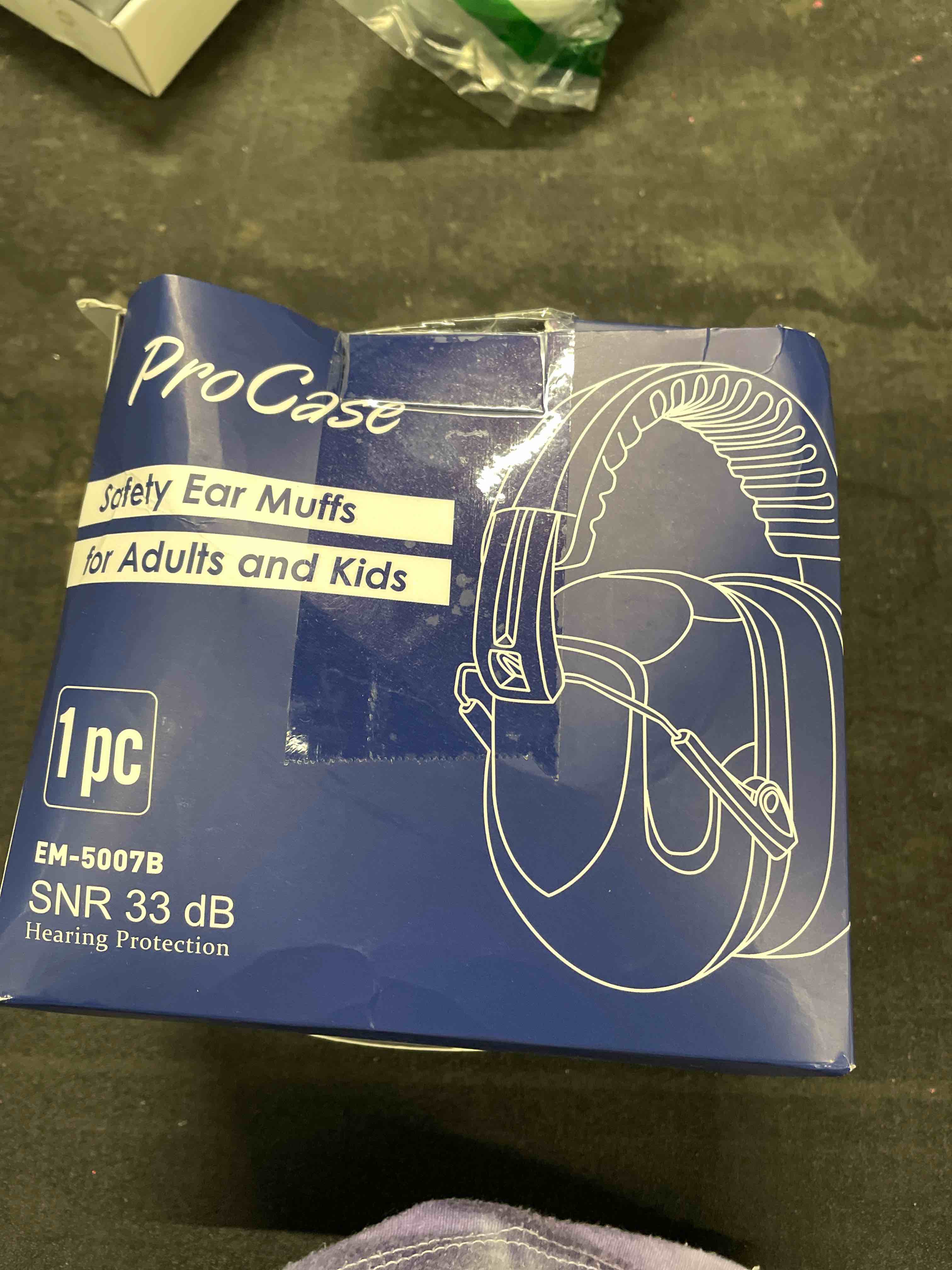 Condition photo showing Good Condition for procase noise reduction ear muffs, sound proof ear protection, nrr 28db noise cancelling headphones for adults kids autism, hearing protection for mowing -black 1 - 1 black 1