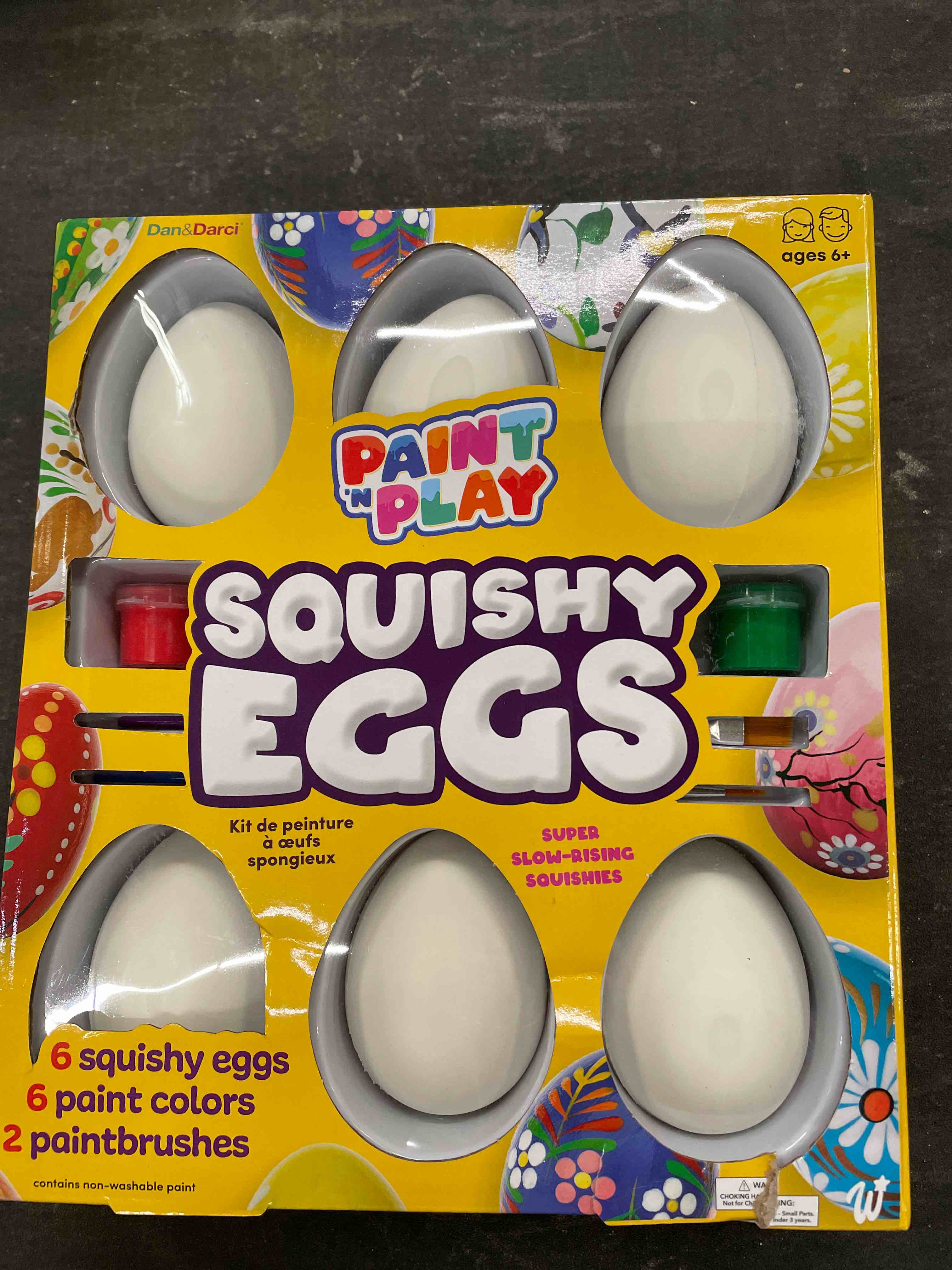 Condition photo showing Good Condition for dan&darci easter egg squishy painting kit - arts & crafts for girls and boys - kids art activities - craft gift for kid ages 6 7 8 9 10 year old girl gifts - decorate 6 slow rising squishies