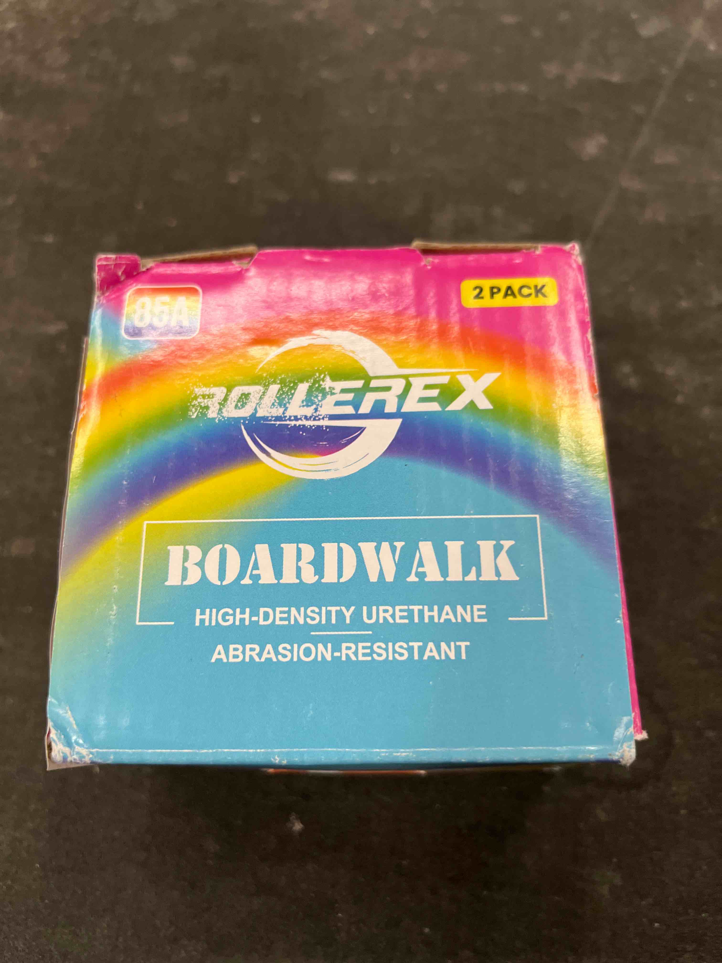 Condition photo showing Good Condition for rollerex lollipop boardwalk inline skate wheels (2-pack with bearings, spacers and washers) (various size options available) 90mm with bearings set