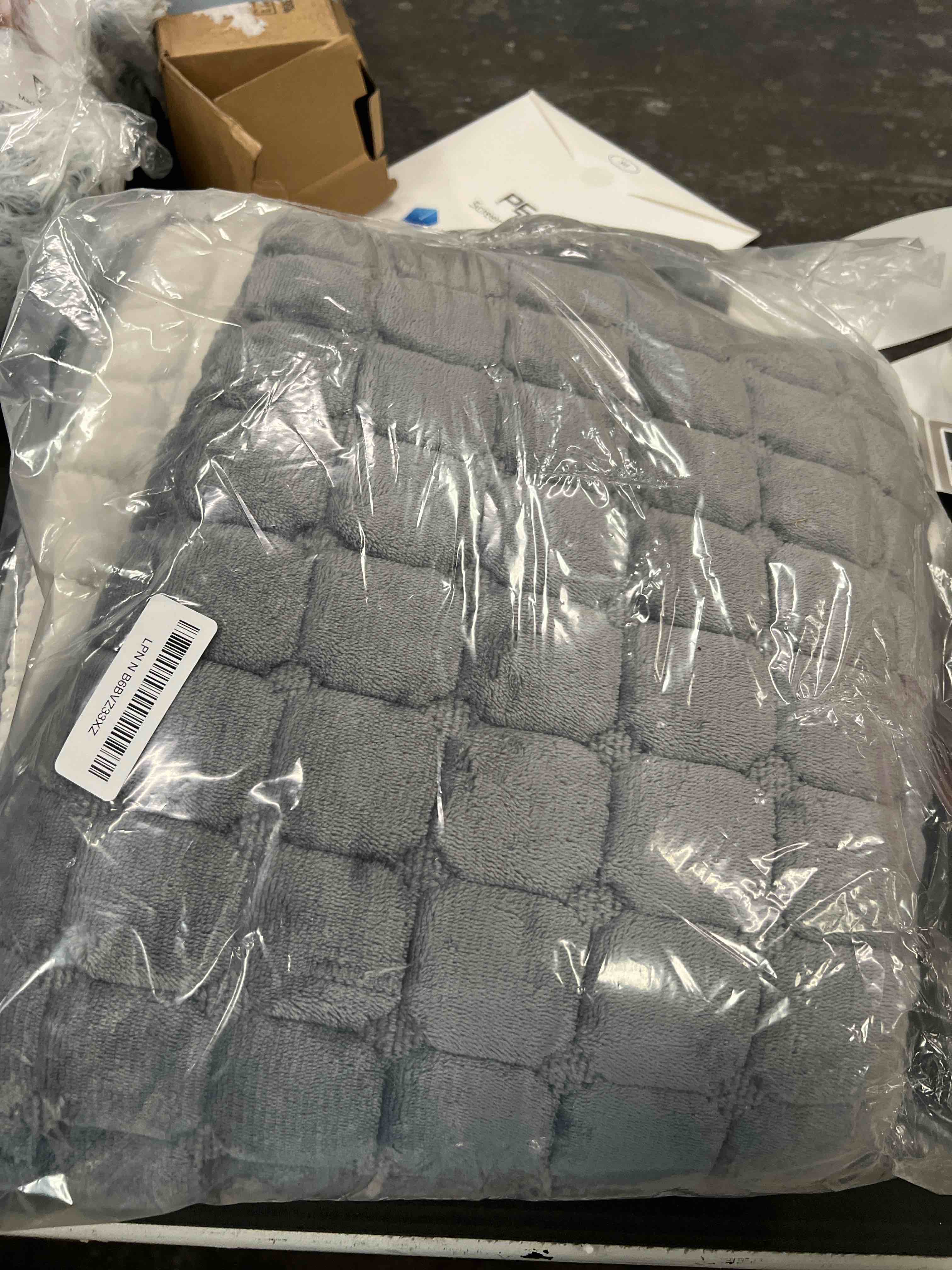 Condition photo showing Good Condition for aucrovee velvet washable couch cover for pets dogs, non slip sectional sofa covers for 3 cushion couch sofa l sharped sofa slipcovers, furniture protector (1 pcs 36"x82", dark grey) 1pc/36"x82"/seat cover dark grey