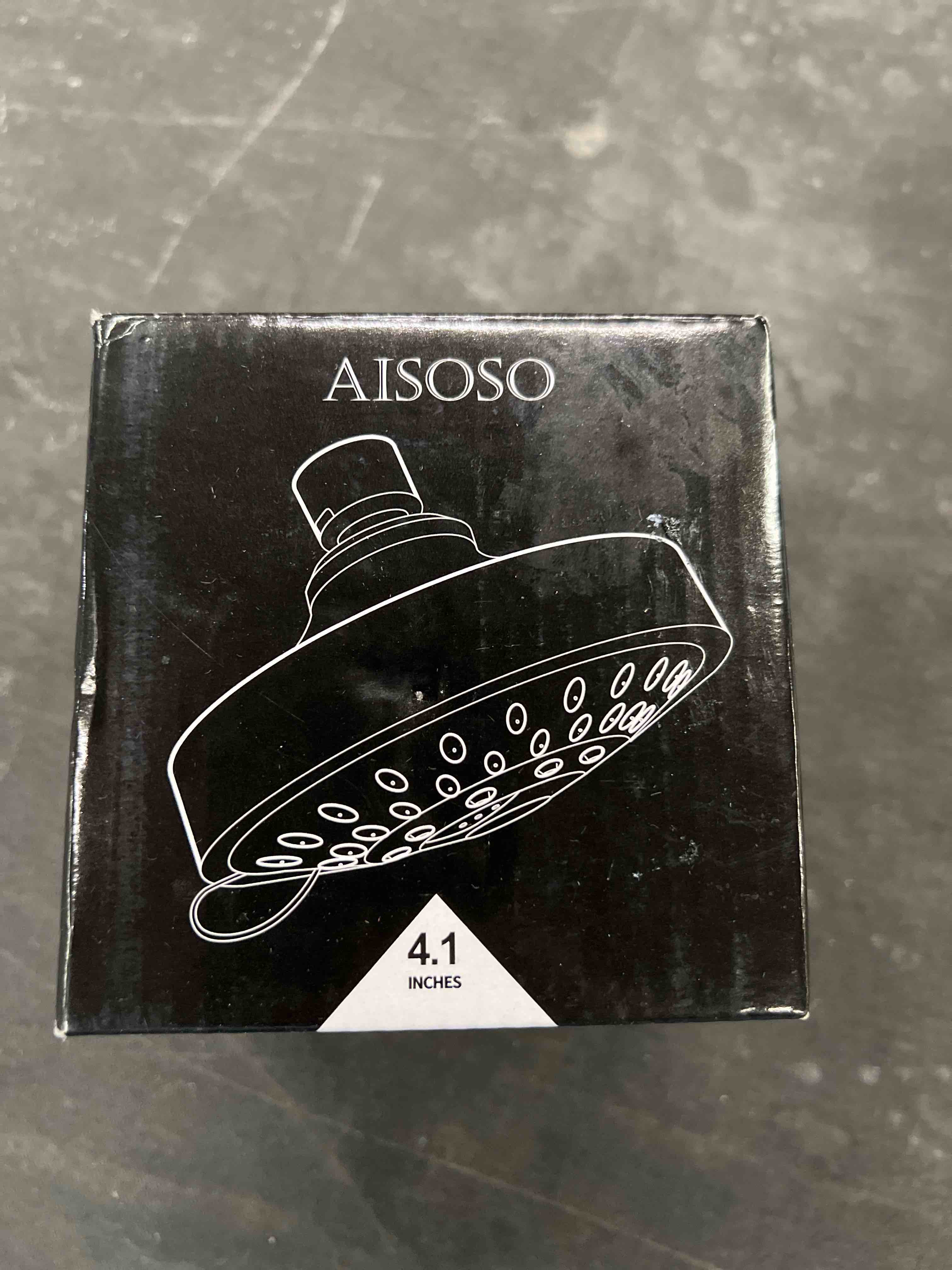 Condition photo showing Good Condition for aisoso shower head high pressure rain fixed showerhead 5-setting with adjustable metal swivel ball joint - relaxed shower experience even at low water flow & pressure 4.1 inch-1pc chrome