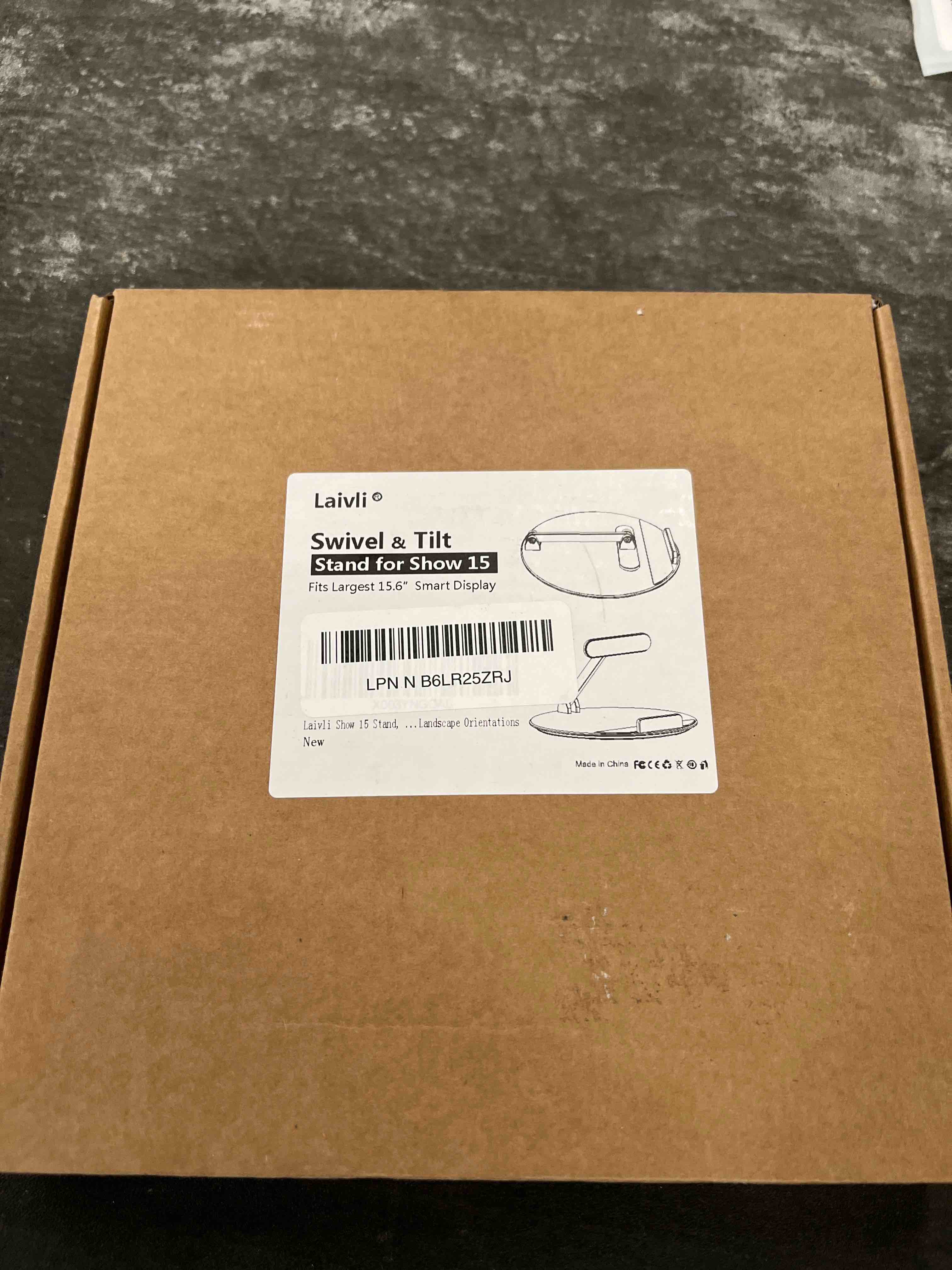 Condition photo showing Good Condition for swivel and tilt stand compatible with echo show 15 (1st, 2nd gen)/ 21, supports portrait and landscape orientation