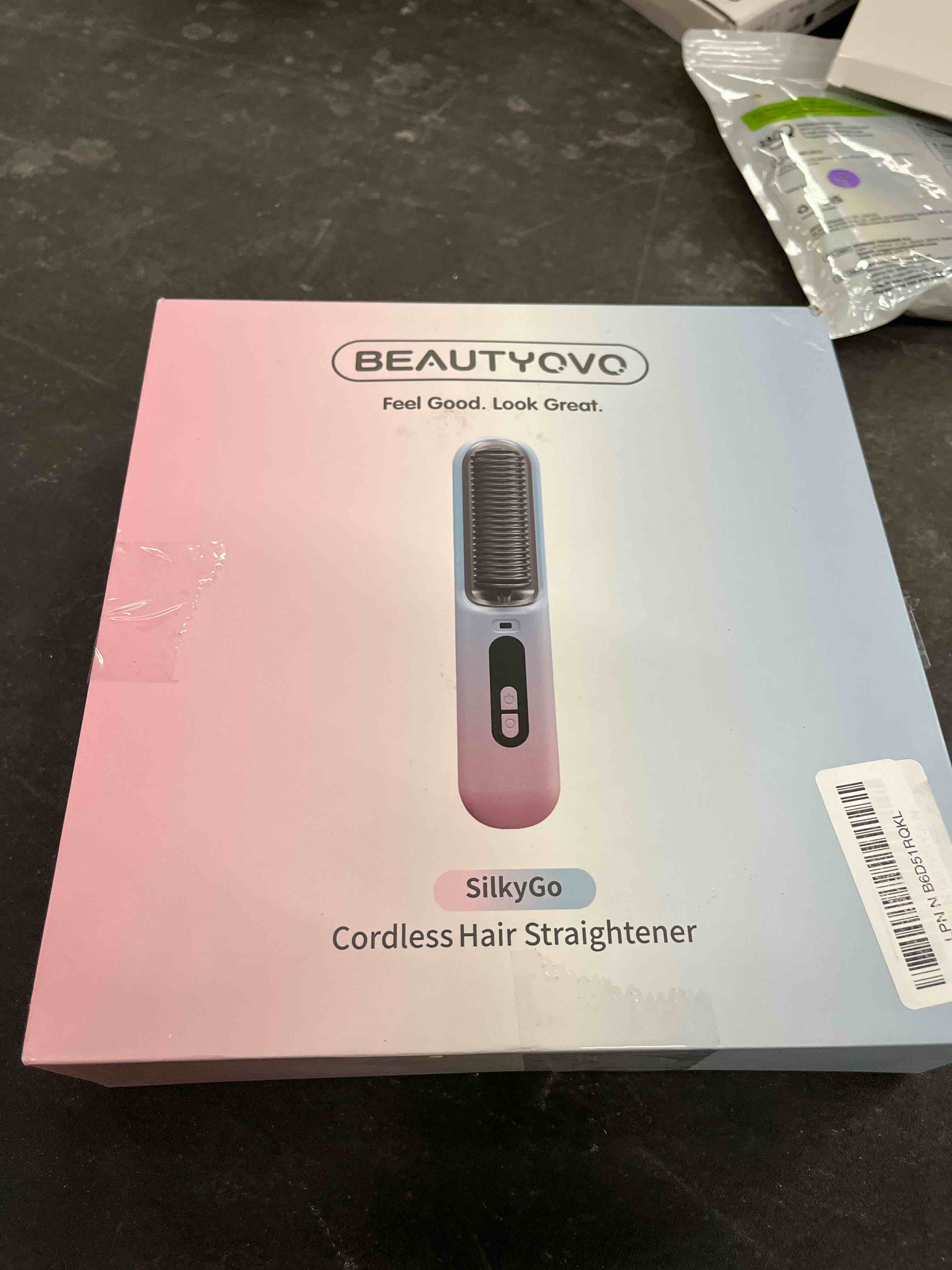 Condition photo showing Good Condition for beautyovo cordless hair straightener brush - dual mode portable hair straightening brush for travel, 30-min fast charging & 6 temp settings, 300 million negative ions reduces damage