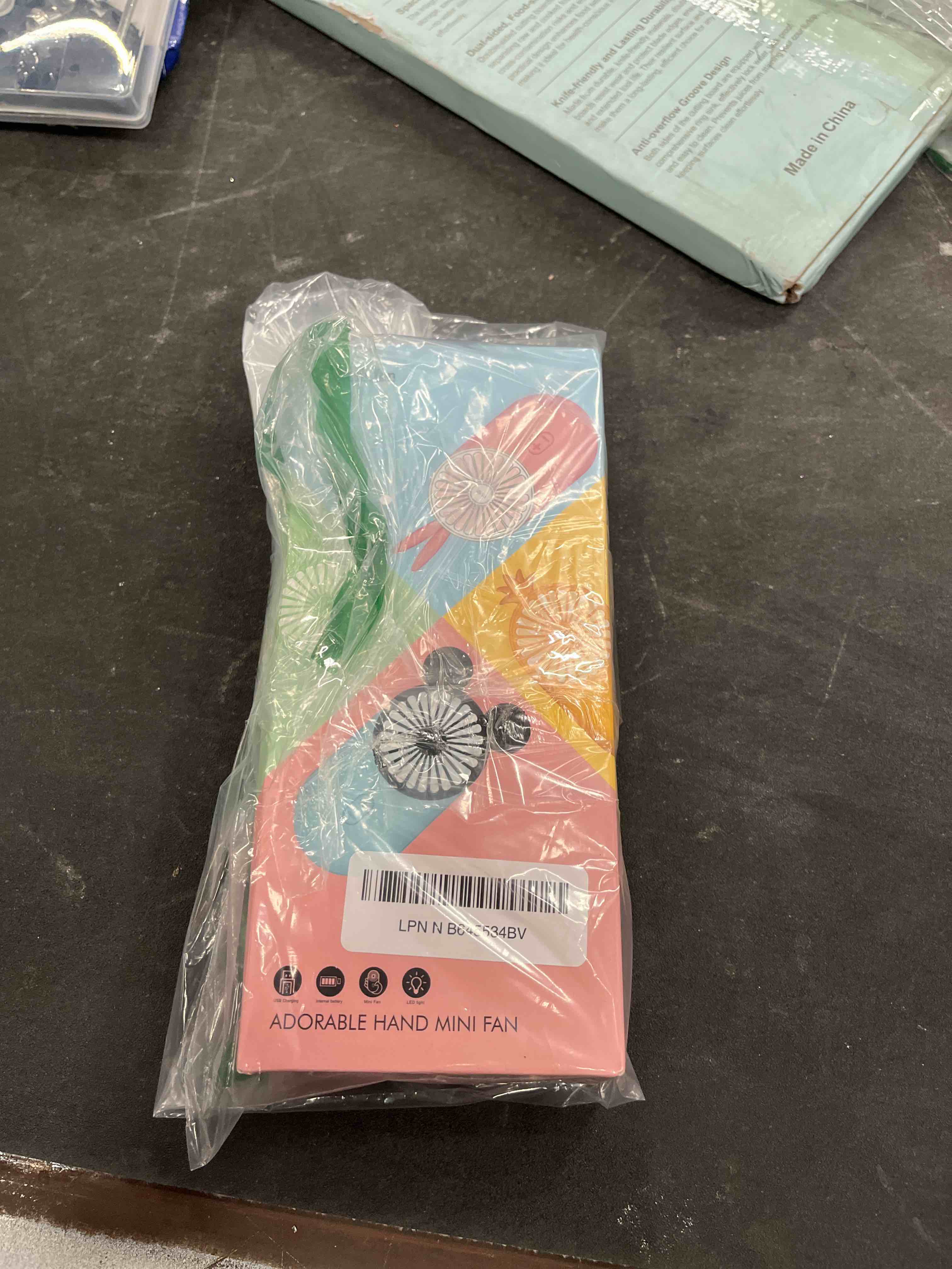 Condition photo showing Good Condition for cute mouse personal mini fan, rechargeable handheld usb fan, 3 adjustable wind speeds and wearable design, portable pocket size for travel/outdoor/vacation/park trip (pink+blue)