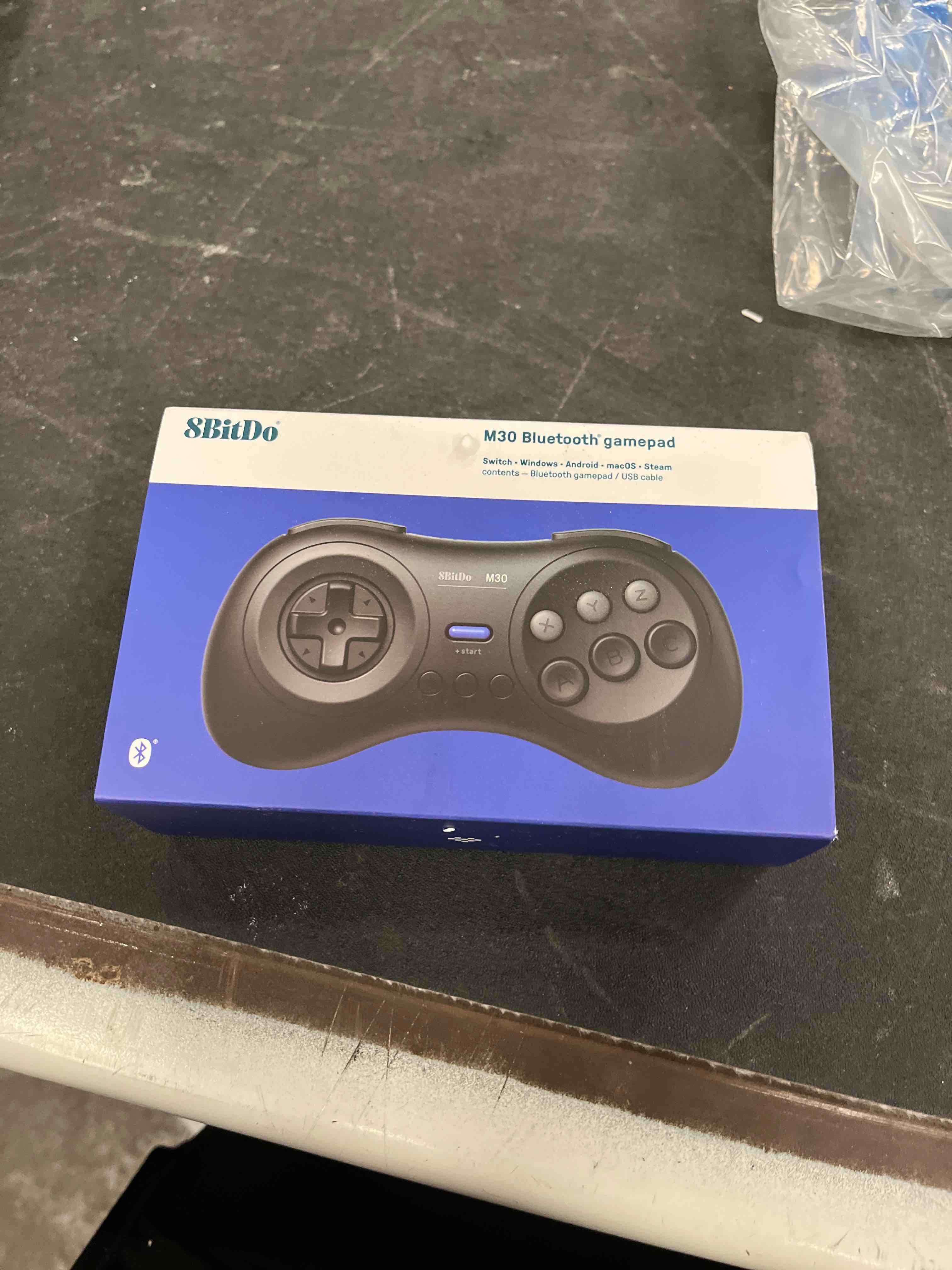Condition photo showing Good Condition for 8bitdo m30 wireless bluetooth controller retro gamepad for switch, pc windows, macos, android, raspberry pi with sega genesis & sega mega drive style (black)