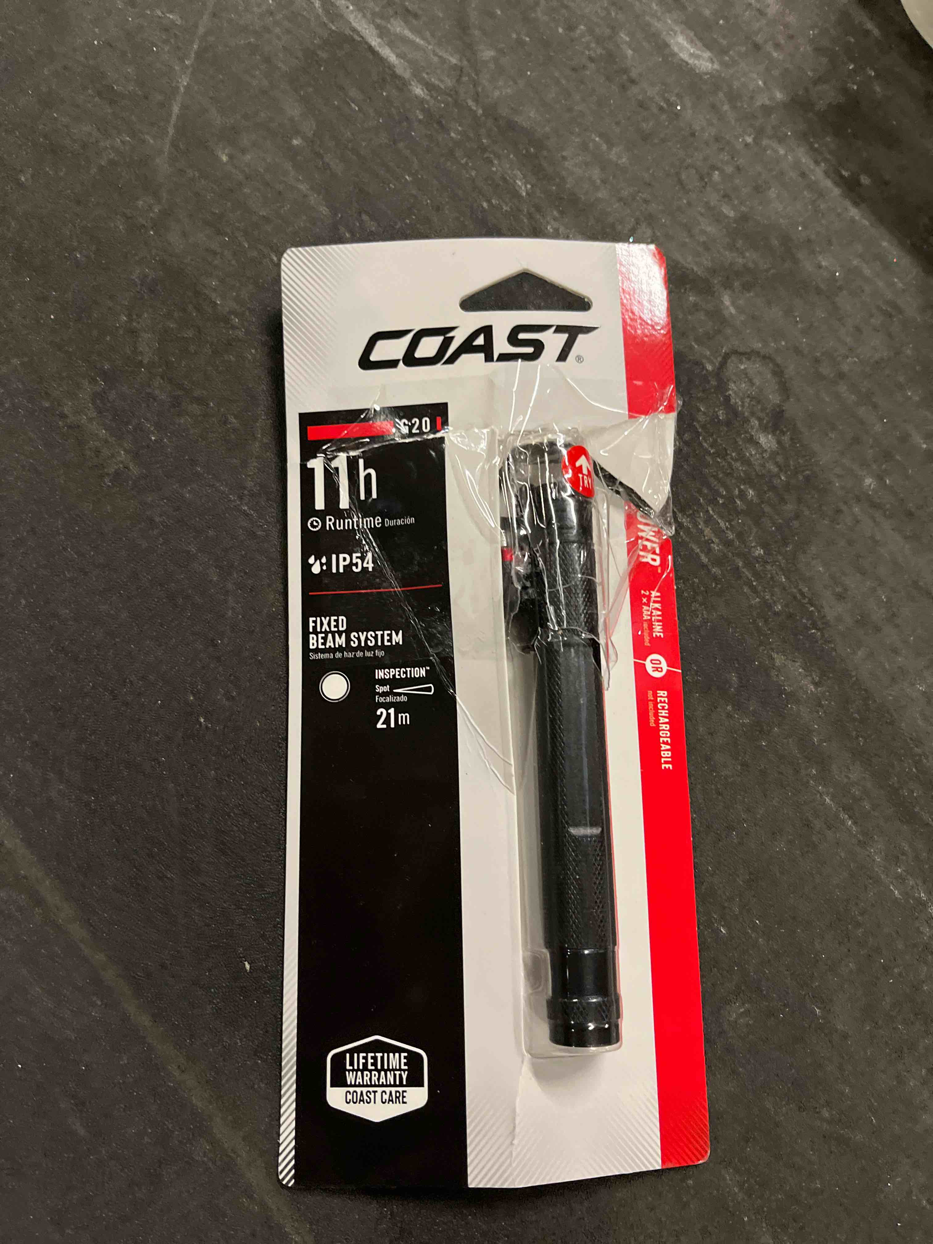 Condition photo showing Good Condition for coast g20 inspection beam led penlight with adjustable pocket clip and consistent edge-to-edge brightness, black, 54 lumens,1 pack 1 black 1 count (pack of 1)