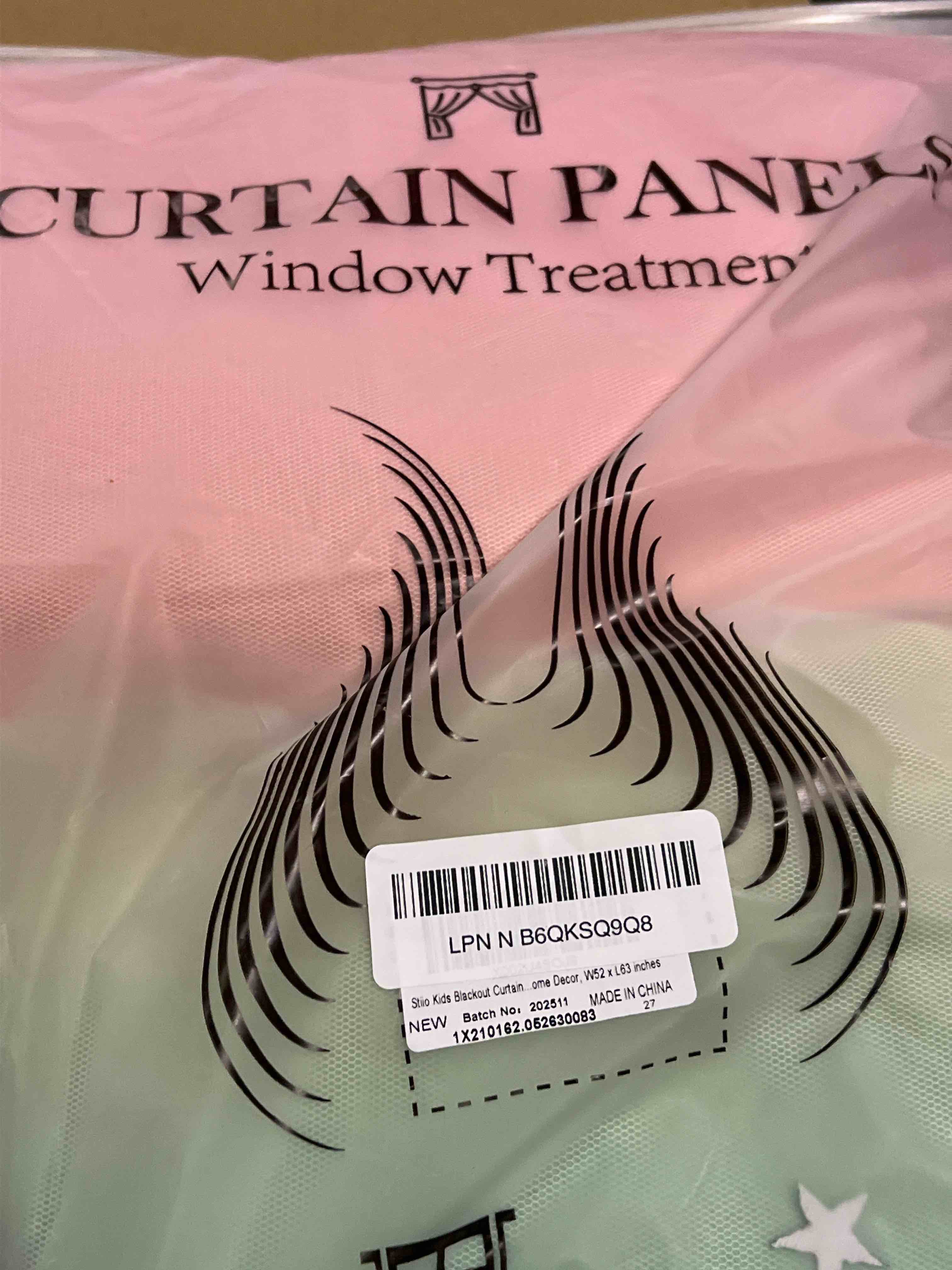 Condition photo showing Good Condition for stiio kids blackout curtains 2 panels, star cutout ombre stripe rainbow curtains light blocking window treatment for girls bedroom home decor, w52 x l63 inches rainbow 52"w x 63"l (pack of 2)