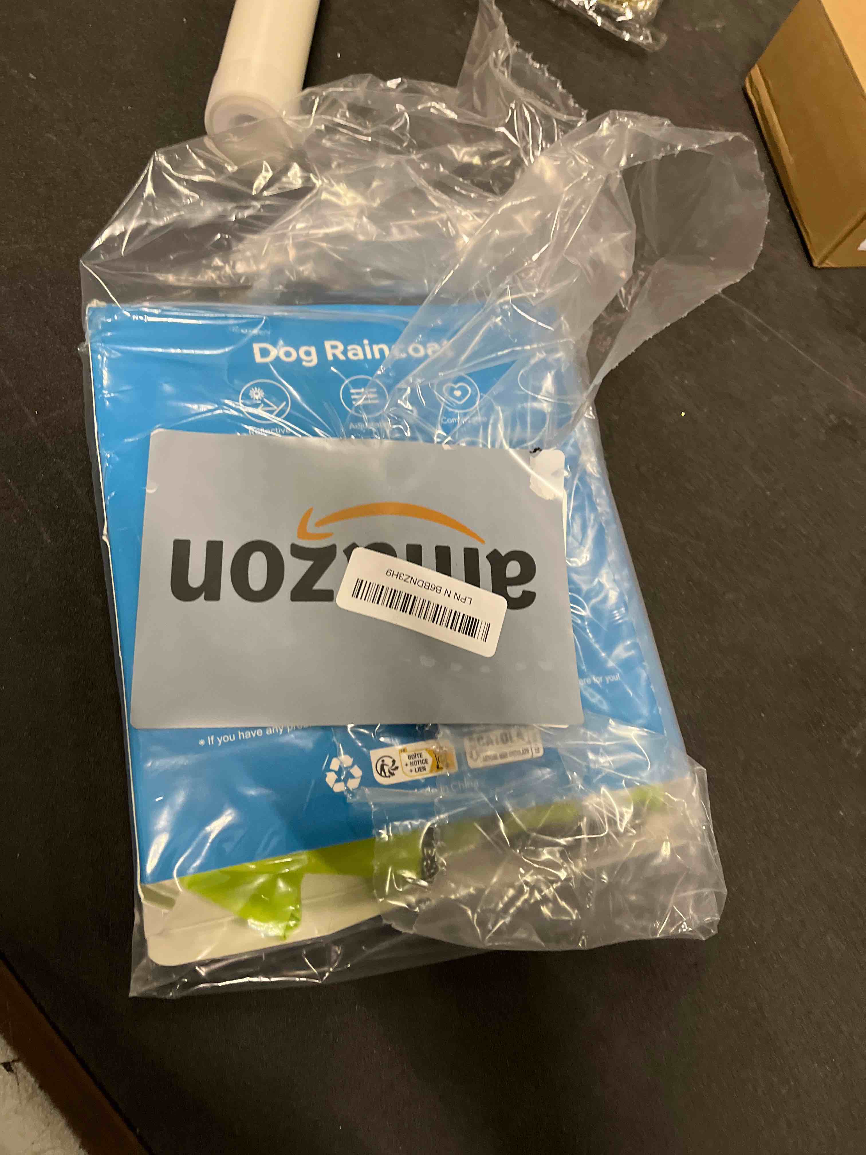 Condition photo showing Good Condition for waterproof raincoats for dogs - adjustable pet raincoat jacket, lightweight dog hooded rain coat waterproof rain poncho for small to x- large dogs and puppies (neon green, large) neon green large