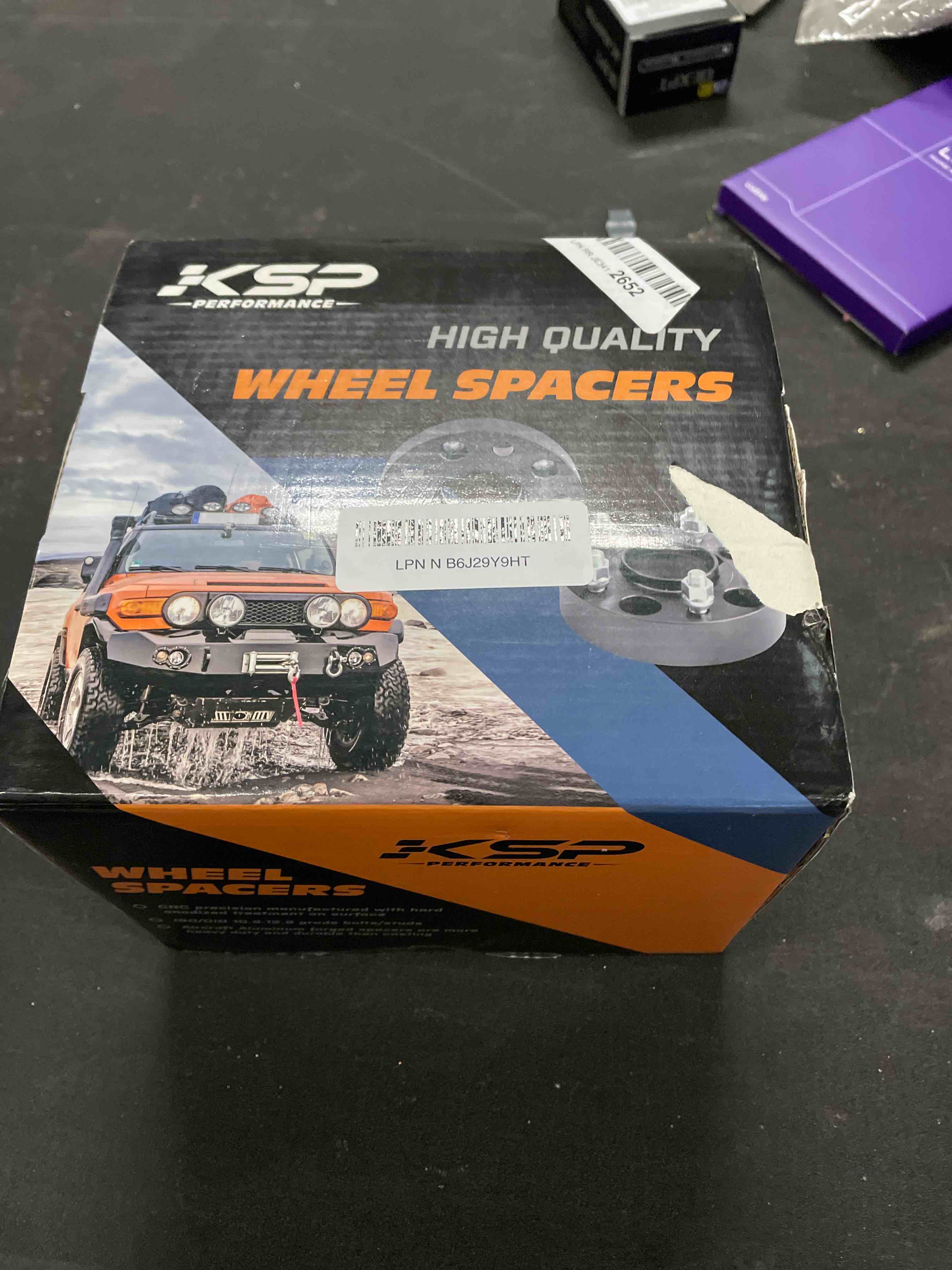 Condition photo showing Good Condition for ksp 2in 6x5.5 tacoma wheel spacers, 6x139.7 tire spacer fit for toyota tundra 4runner fj land cruiser sequoia, 50mm forged lug centric spacer 108mm hub bore with m12x1.5 thread pitch, not hubcentric no lip 2inch-tacoma1995-2023 dark