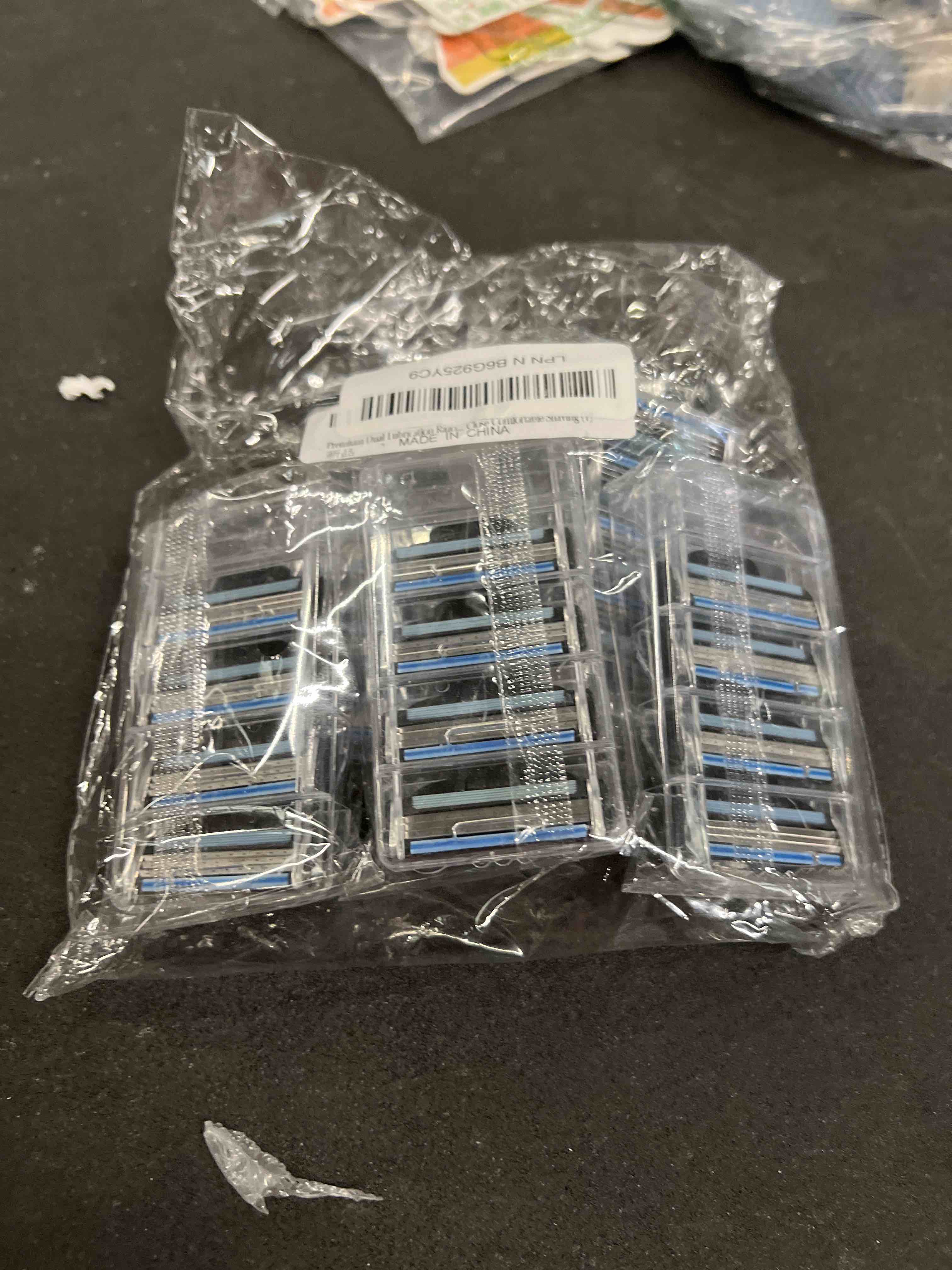 razor refills for men,razor blade refills for men - 24pcs compatible with razor blades refills with mach3 razors, dual lubrication blades for extra close & comfortable shave