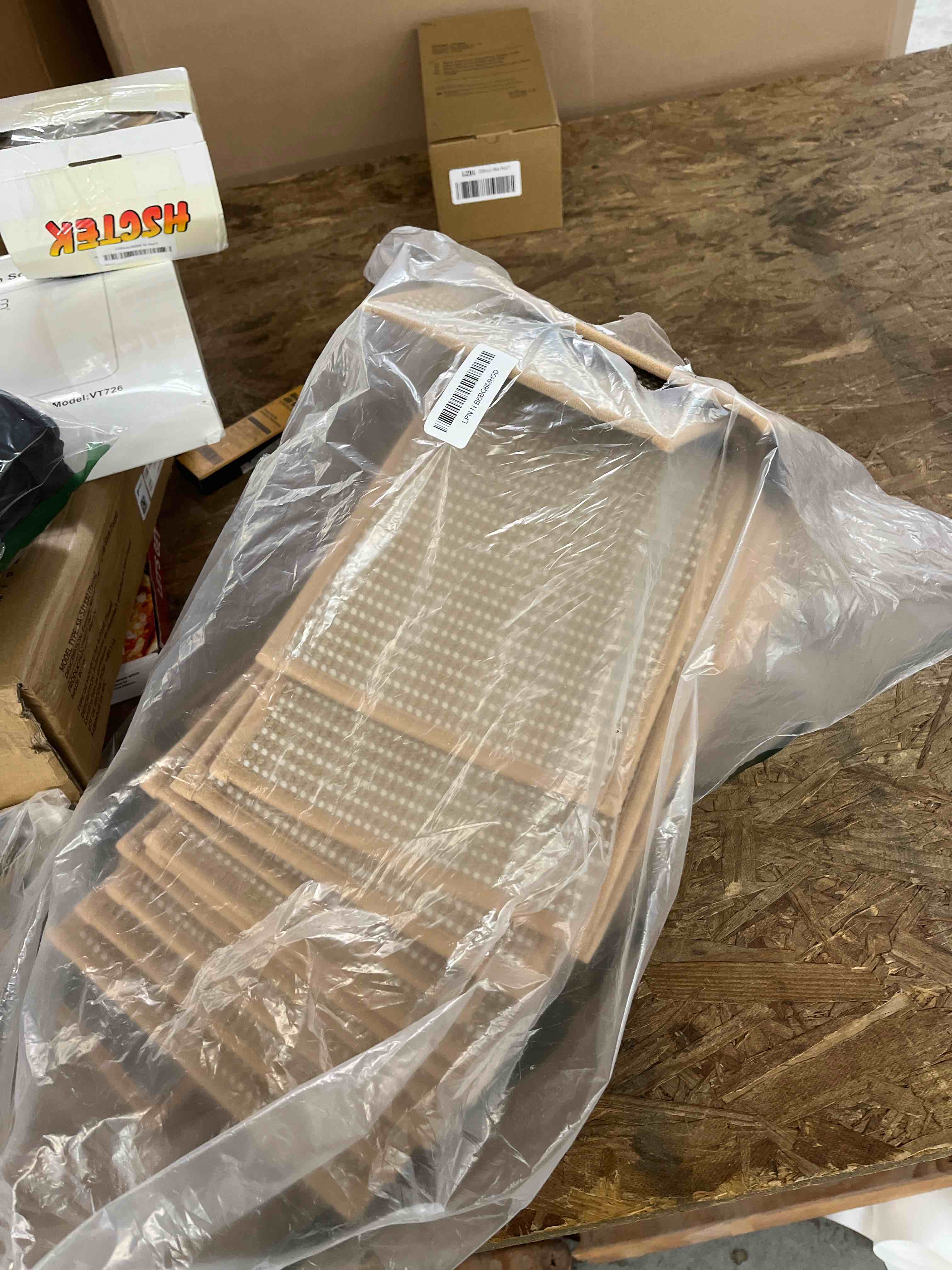Condition photo showing Good Condition for 15pc jute stair treads for wooden steps-stairs carpet non slip-peel and stick stair treads indoor, adhesive staircase step treads residue free, durable natural stair runner rug,8"x30" beige 8"x30" 15