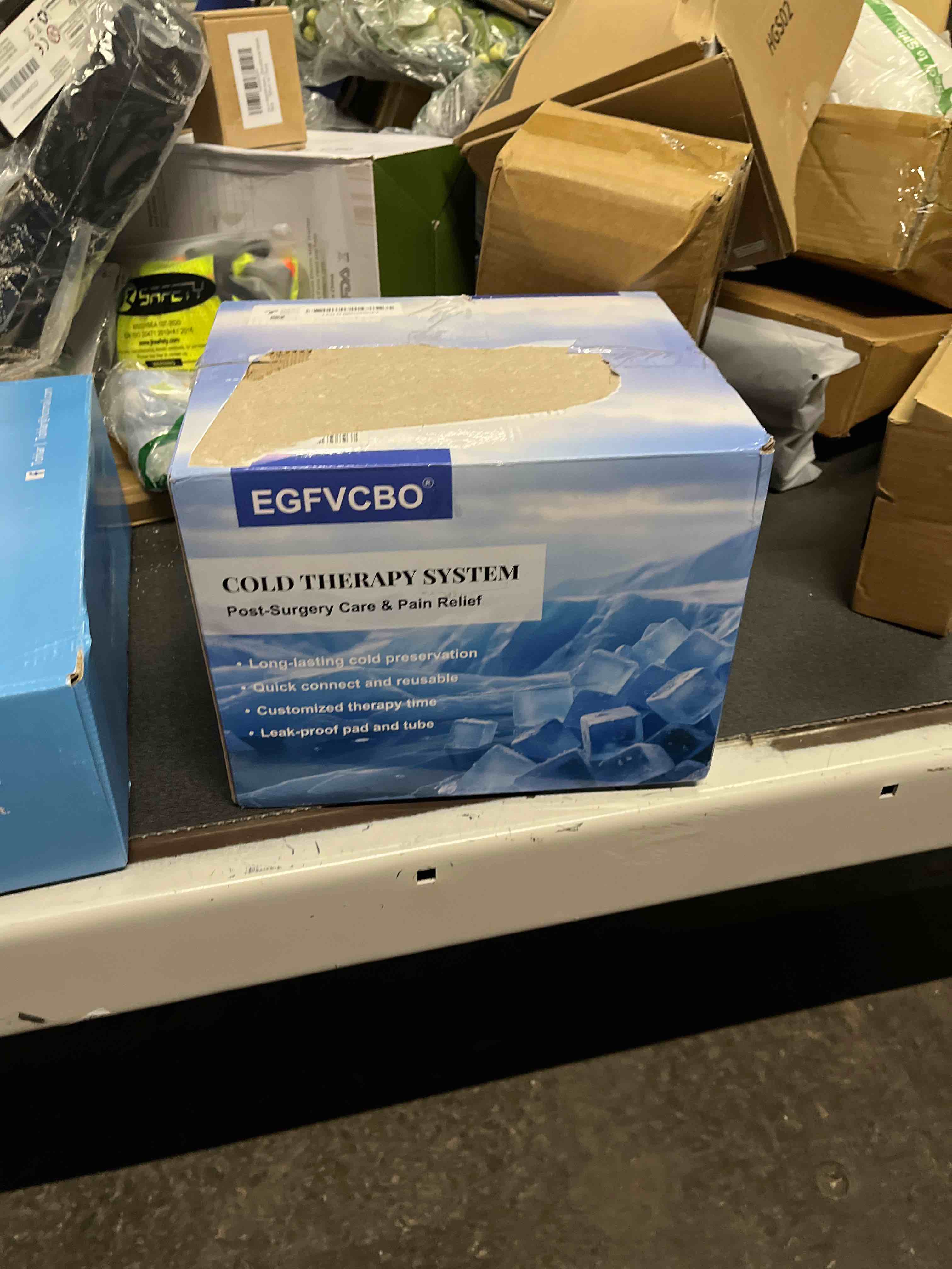 Condition photo showing Good Condition for ice machine for knee after surgery for post-surgery care, cold therapy machine system for knee and joint compression pad, strong joint compression pad, lightweight 6-quart cooler knee pad 6-quart