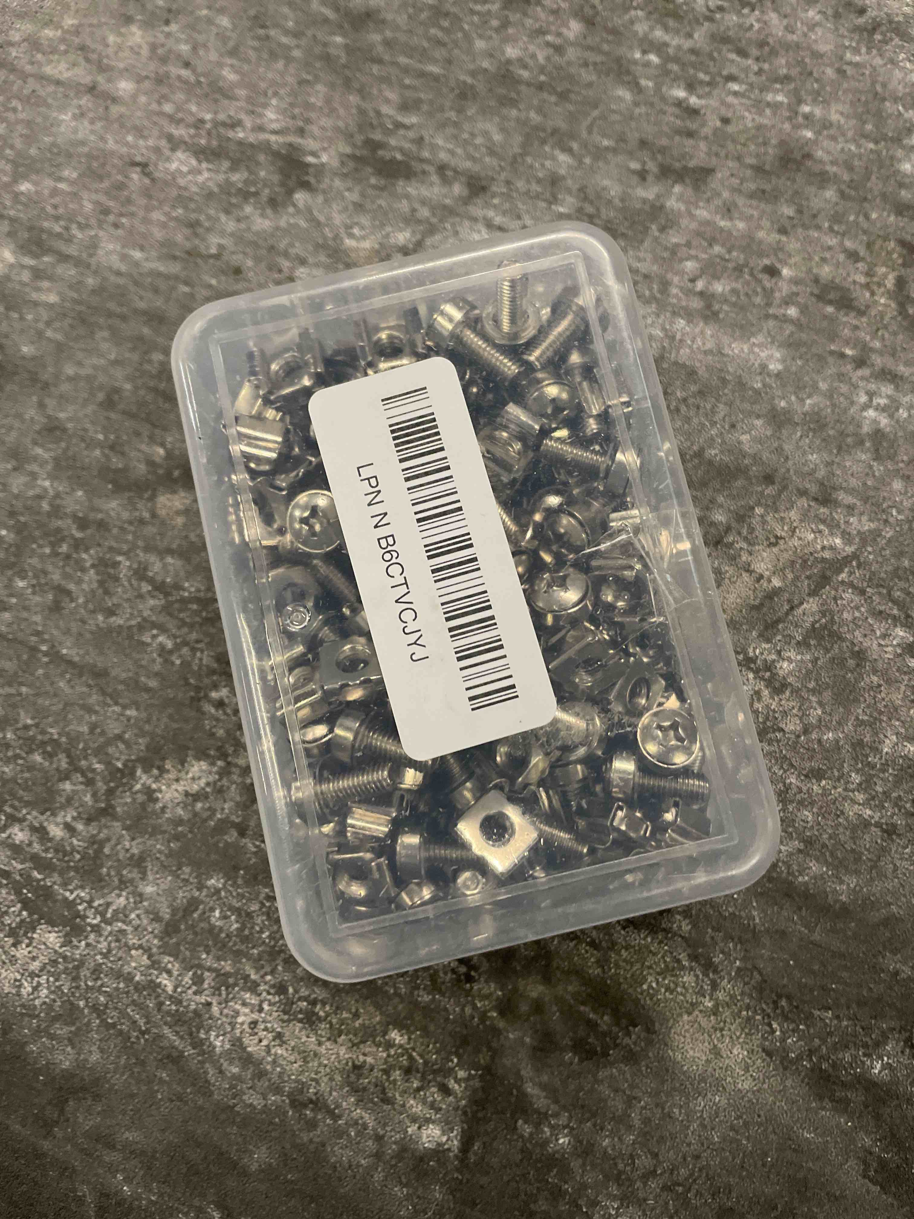 Condition photo showing Good Condition for 100 sets m6 x 20 mm rack mount cage nuts, screws and washers for rack mount server cabinet stainless steel silver mounting screws and square insert nuts for server mounting routers shelves