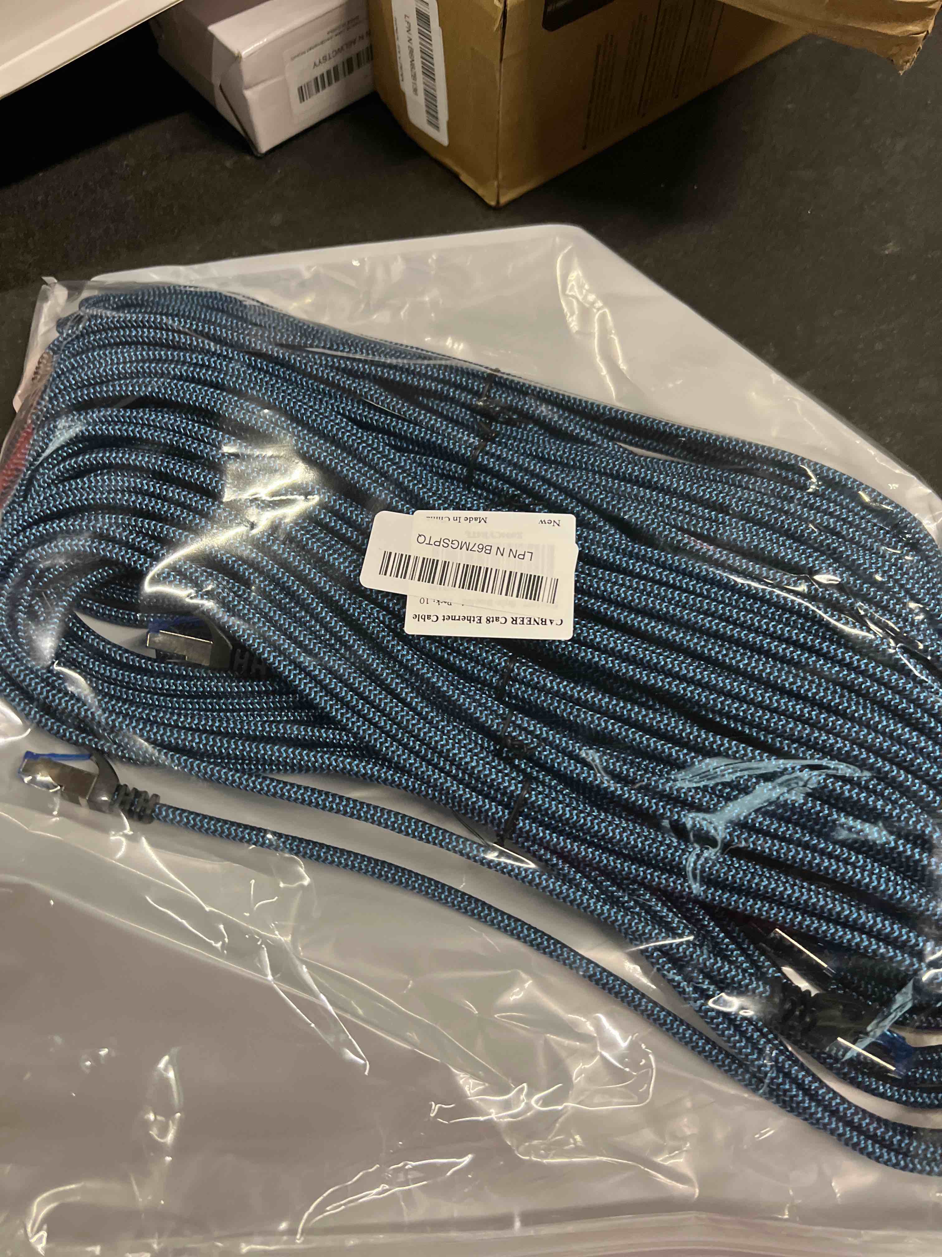 Condition photo showing Good Condition for cat8 ethernet cable 10 ft 10 pack, high speed 40gbps 2000mhz, braided, blue, compatible with router, modem, laptop, pc, gaming 10ft 10