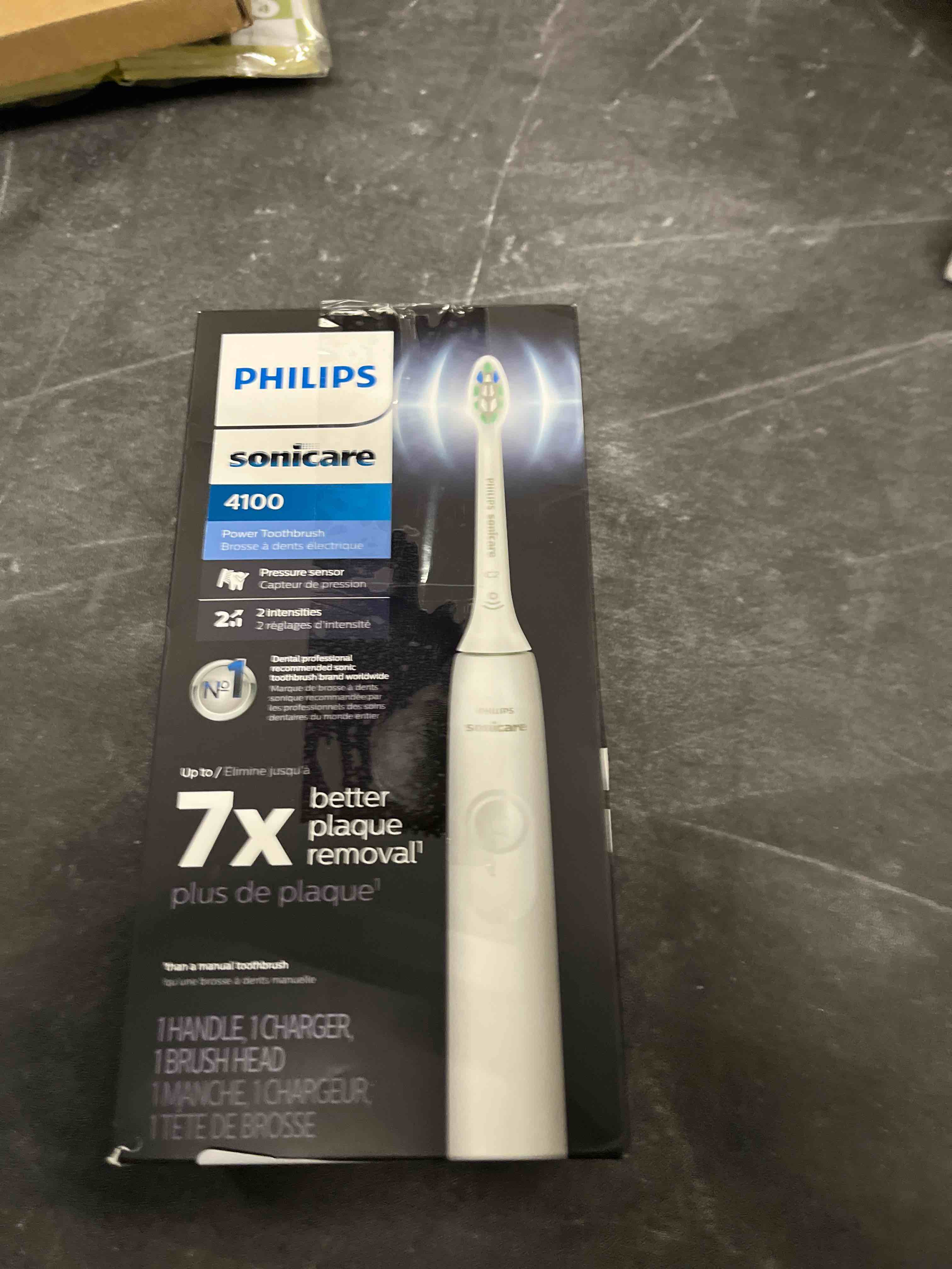 Condition photo showing Good Condition for philips sonicare 4100 series electric toothbrush - sonic toothbrush with advanced sonic technology, pressure sensor, two intensity settings, smartimer & quadpacer, white, model hx3681/23 1 count (pack of 1) white