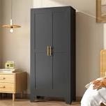 winston porter modern freestanding wardrobe armoire with two door