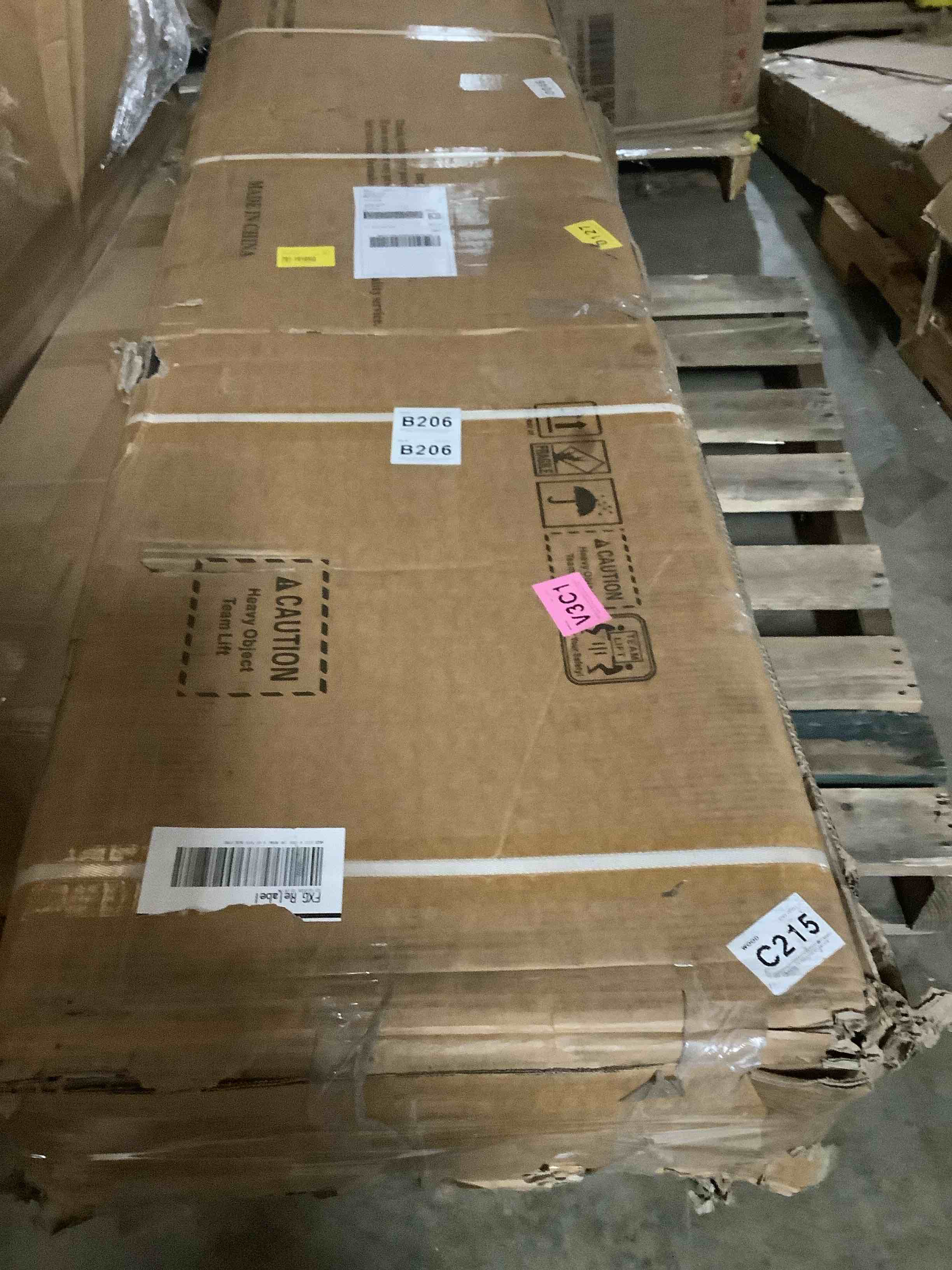 Condition photo showing As Is for (INCOMPLETE)Winston Porter Modern Freestanding Wardrobe Armoire with Two Door