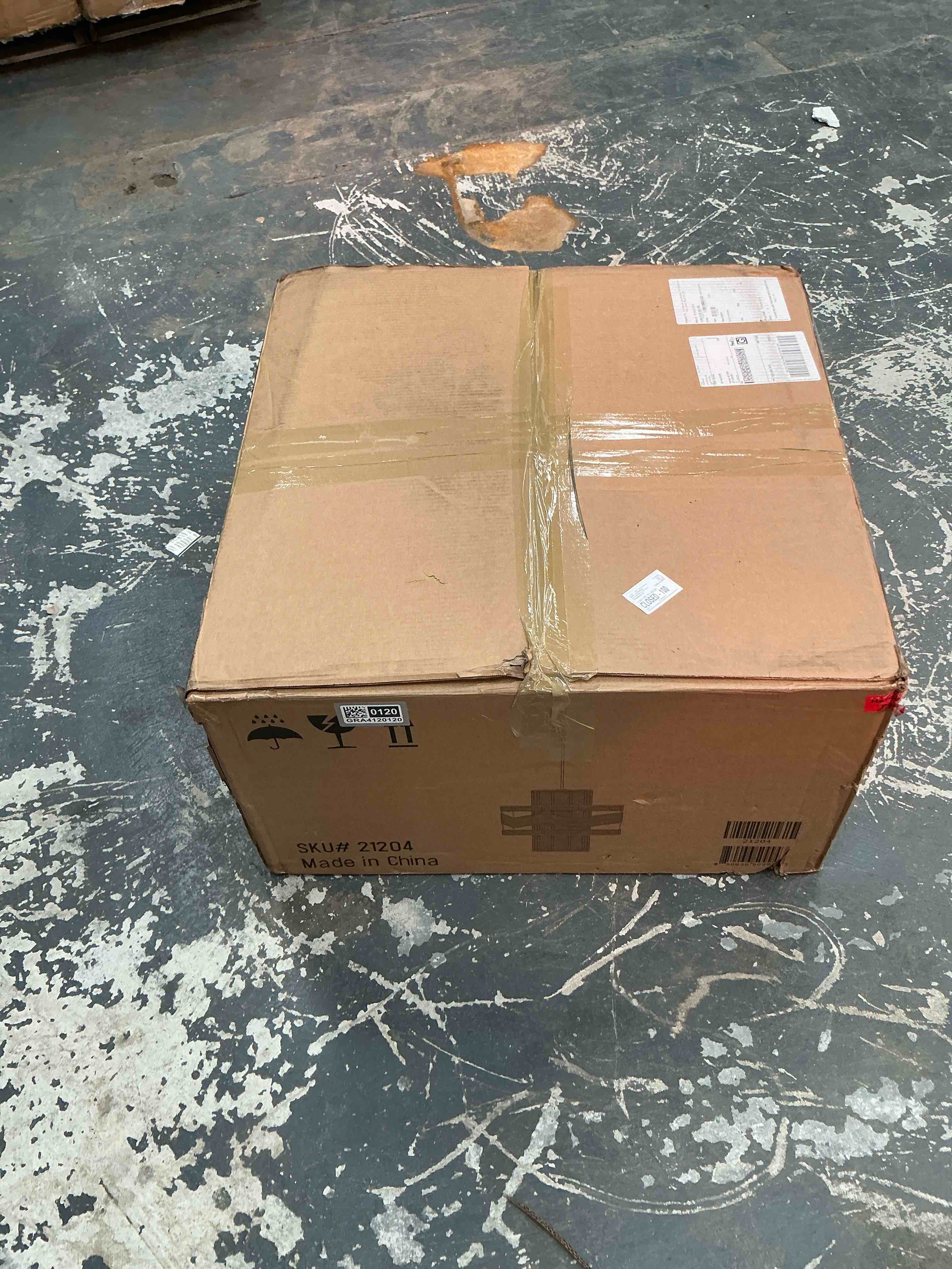 Condition photo showing Good Condition for SIX LIGHT ENCLOSED CHANDELIER