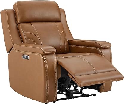 BROWN LEATHER RECLINER