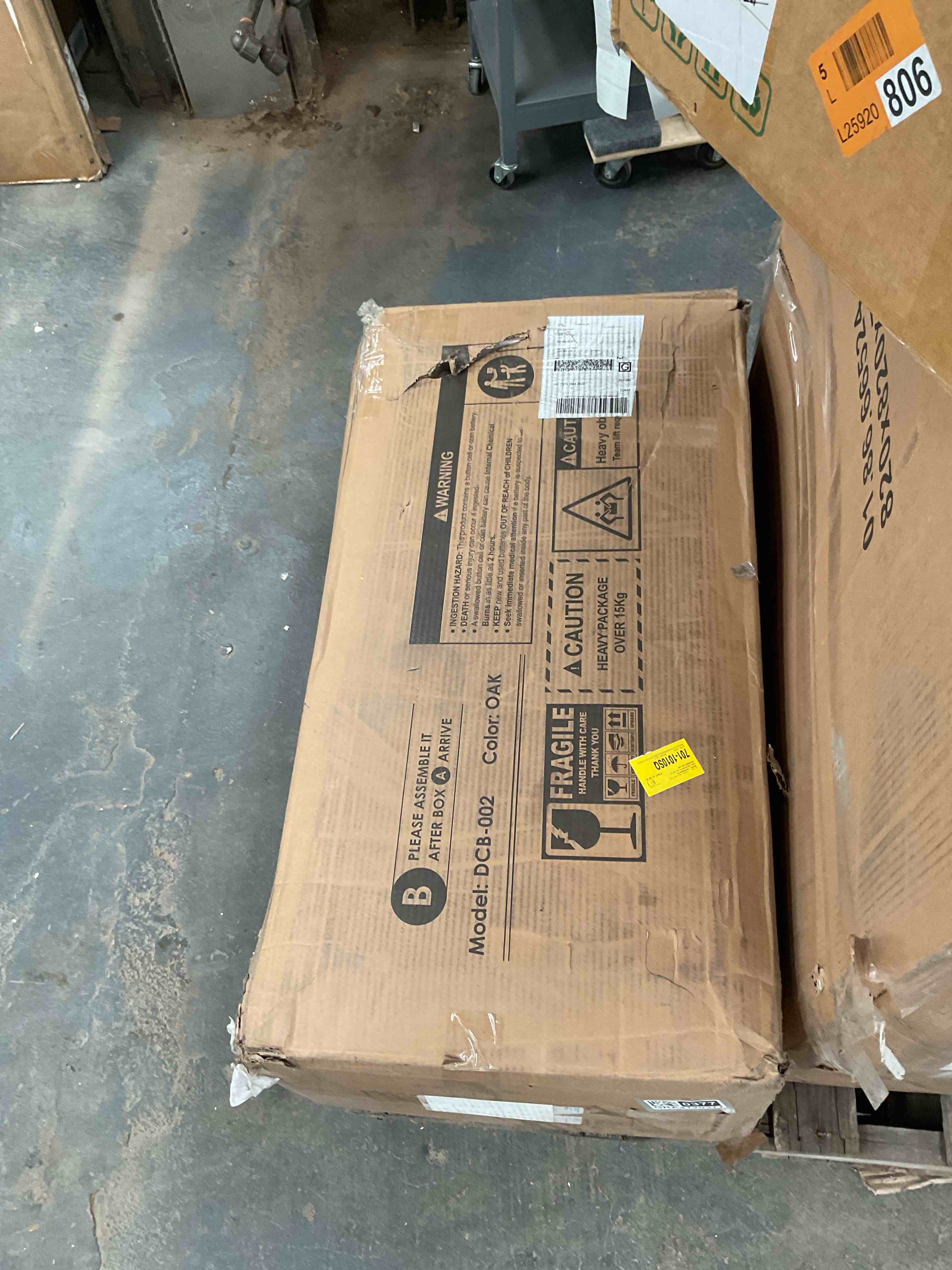 Condition photo showing Good Condition for (INCOMPLETE ONLY BOX B )71" Kitchen Pantry Cabinet With Hutch, Freestanding Buffet With Fluted Glass Doors, LED Light