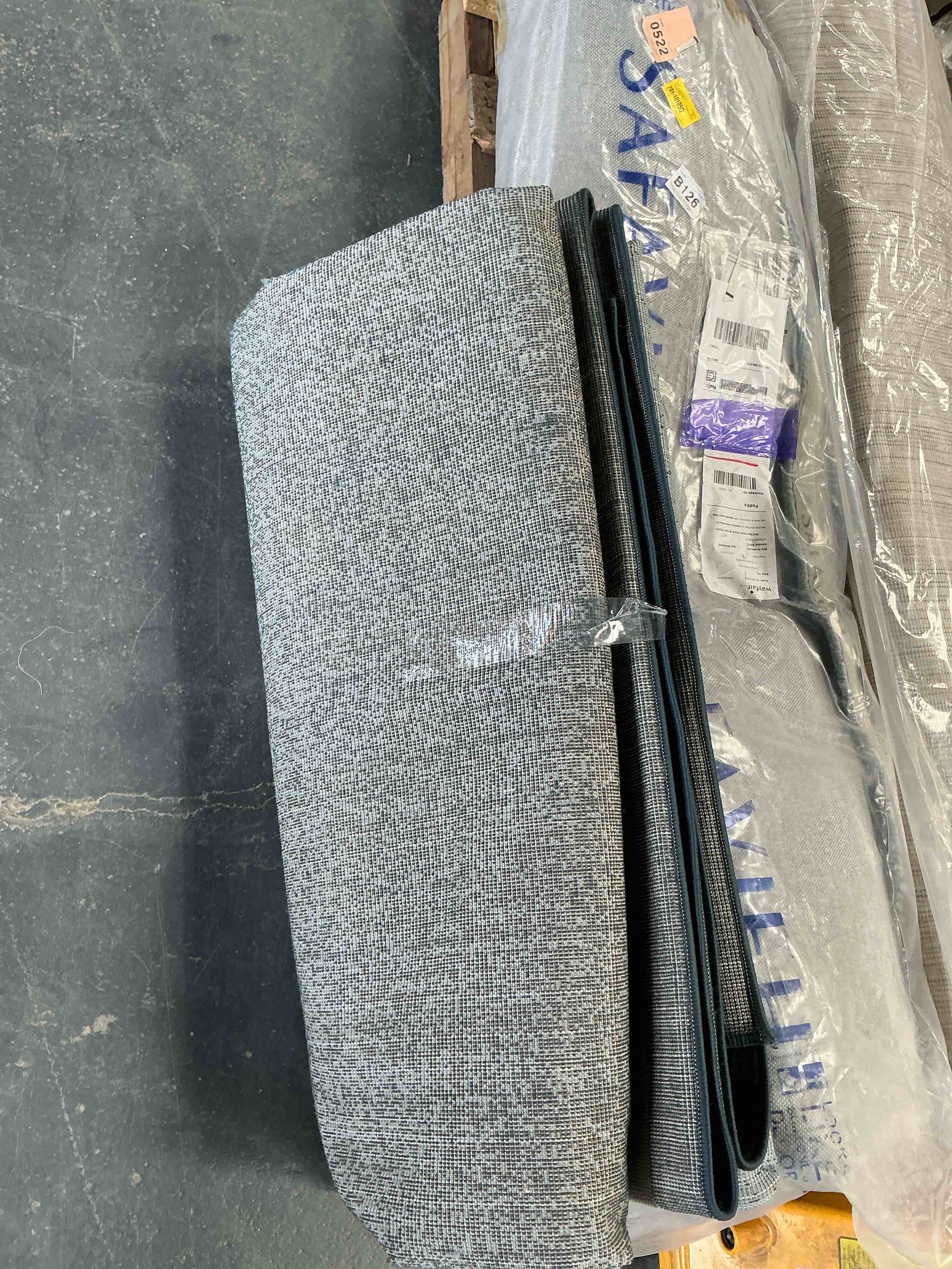 Condition photo showing Good Condition for Home Dynamix Lyndhurst Rotana Modern Area Rug, Contemporary Blue/Gray/Ivory 9'2"x12'5"