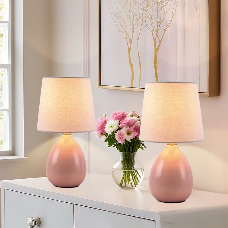 12.5" Ceramic Table Lamp Set