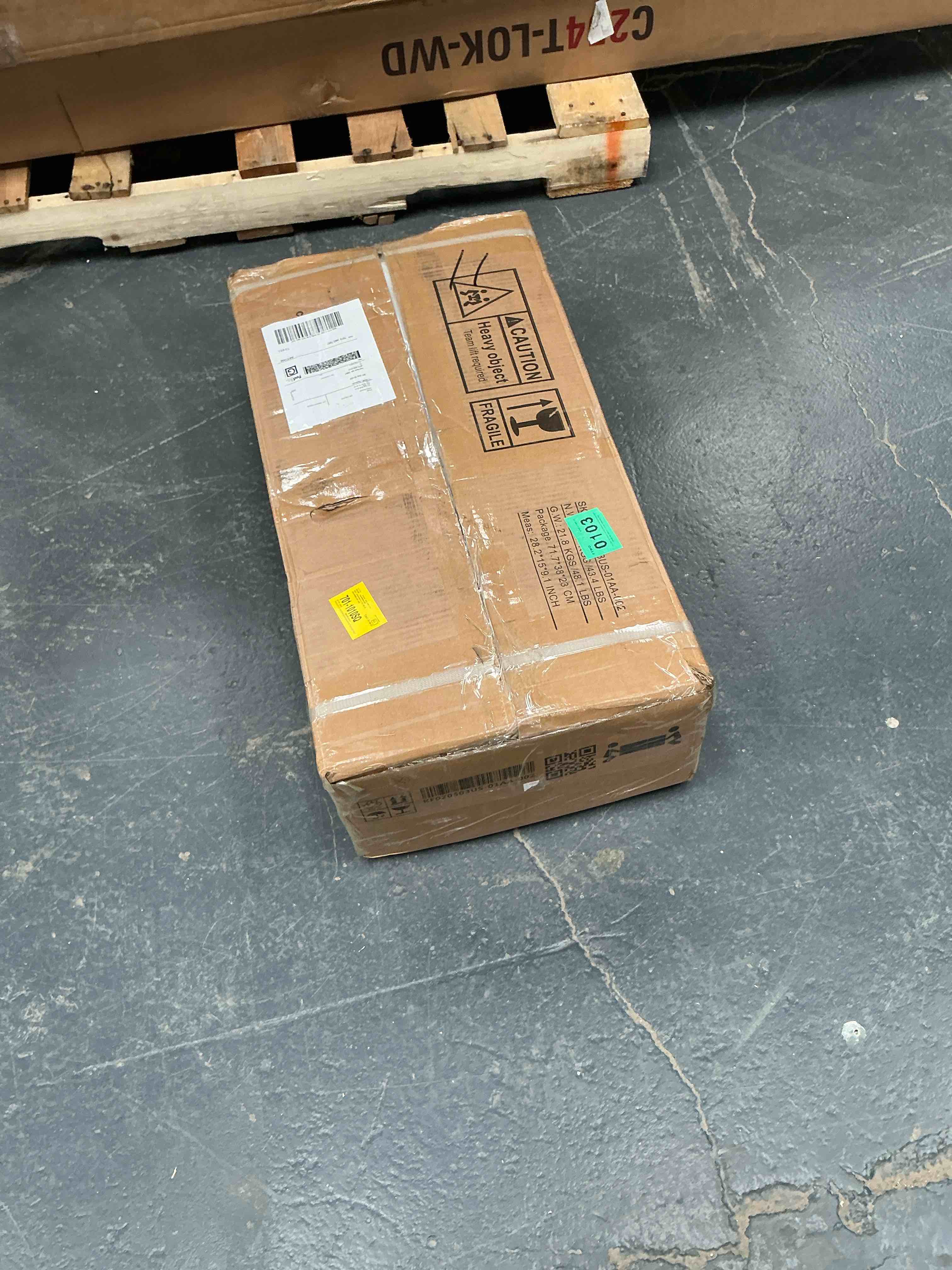 Condition photo showing Good Condition for 3-Door Media Console With Hidden Storage