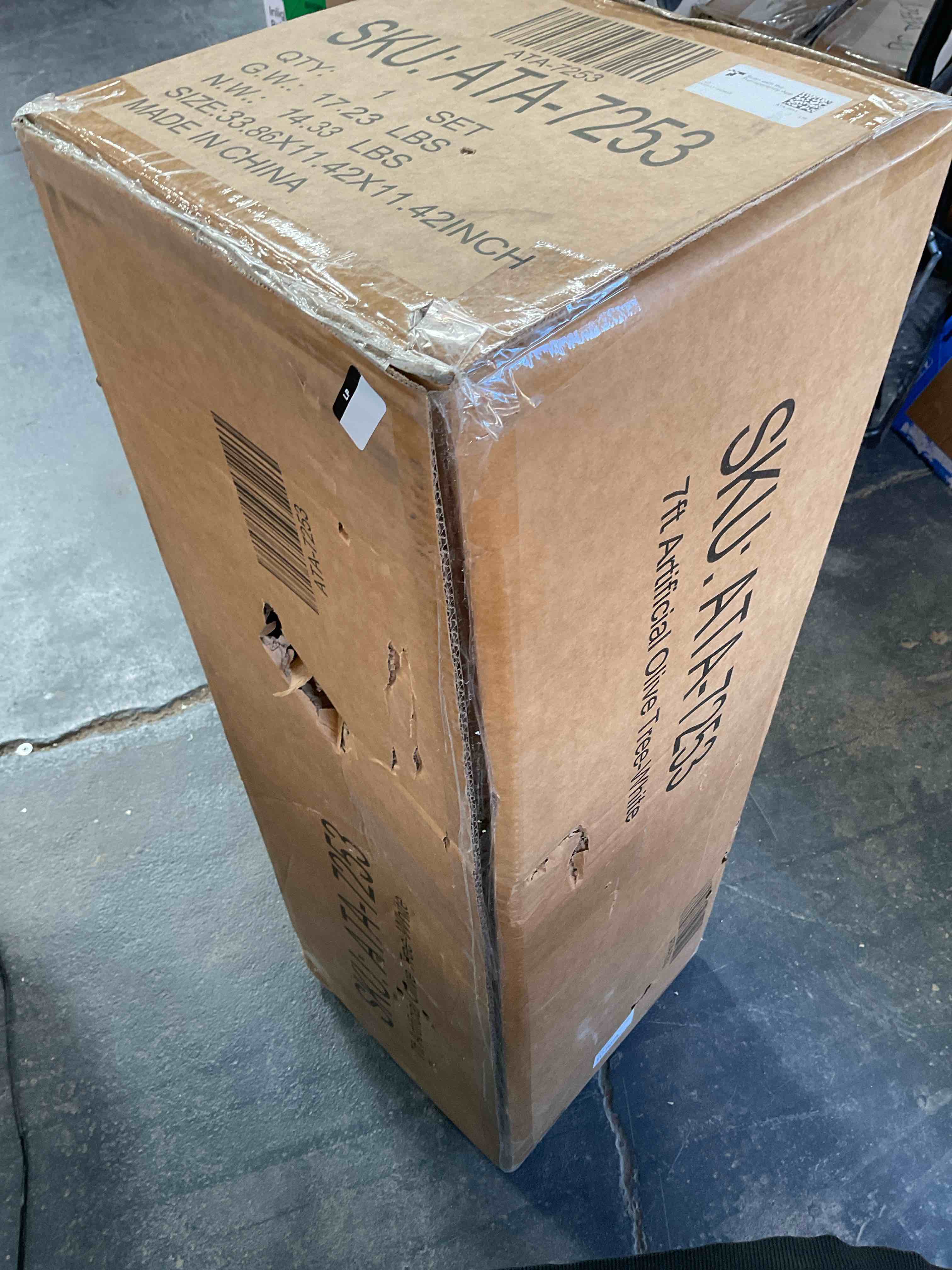 Condition photo showing Good Condition for target 7 ft artificial olive tree white