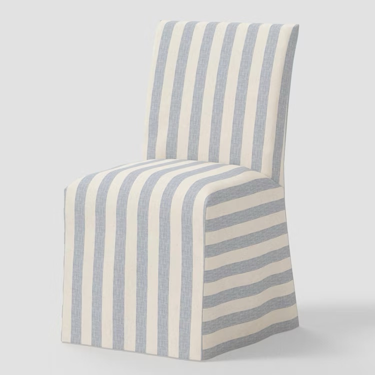 Condition photo showing Good Condition for chair white and blue strips