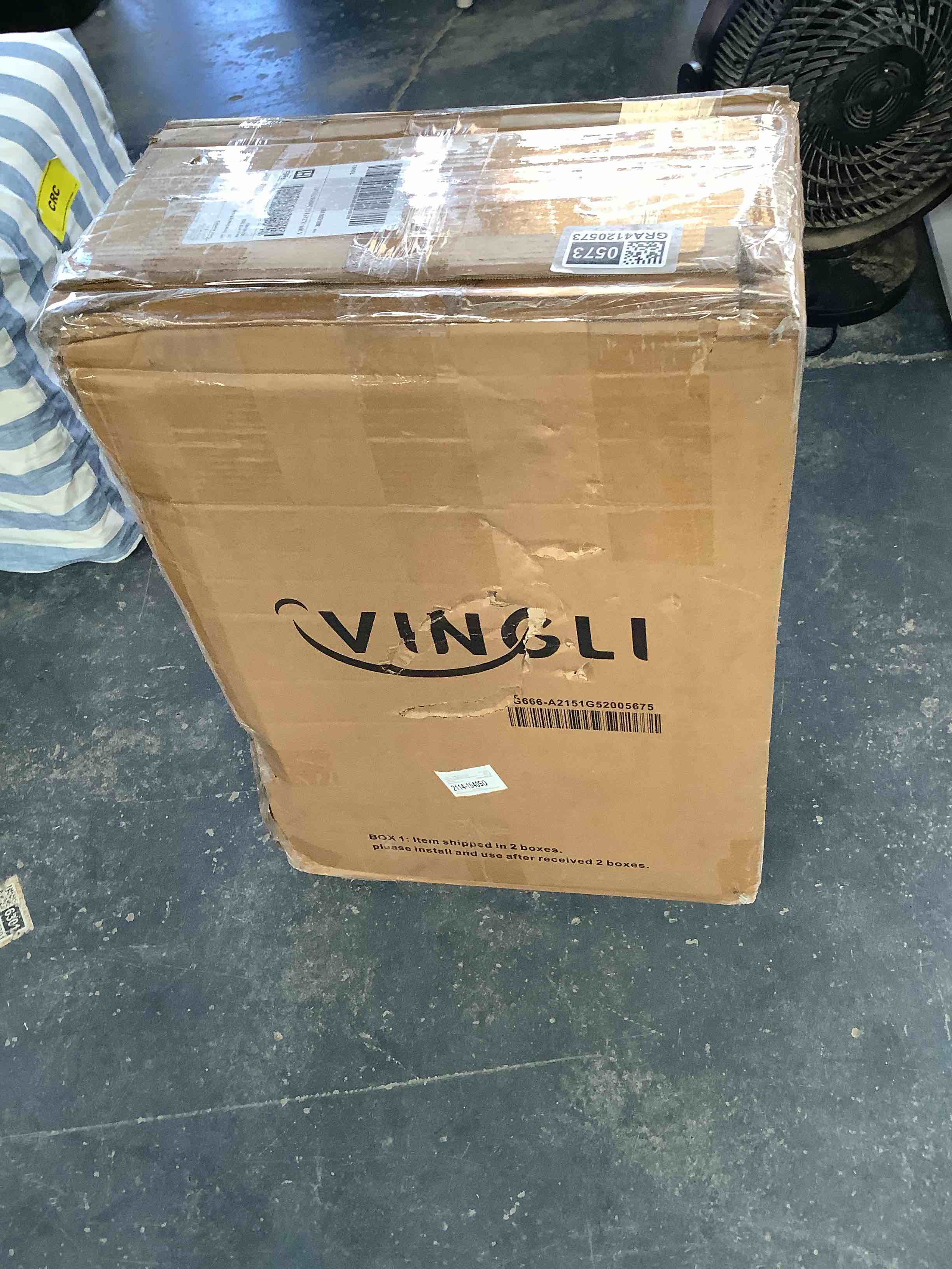 Condition photo showing Good Condition for (INCOMPLETE BOX 1 ONLY) 2 Piece white cabinet 