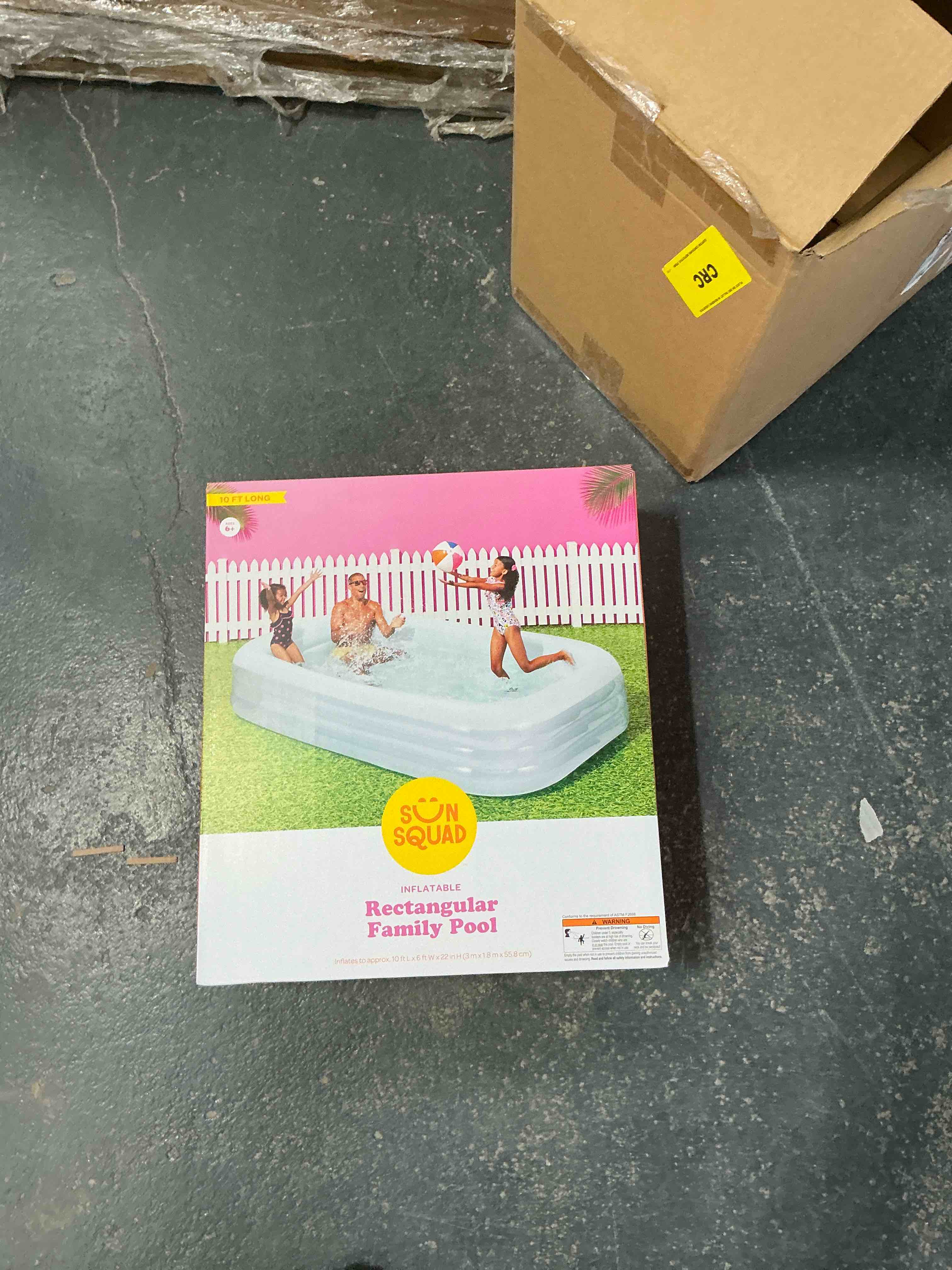 Condition photo showing Good Condition for Sun Squad 10ft Inflatable Rectangular Family Pool