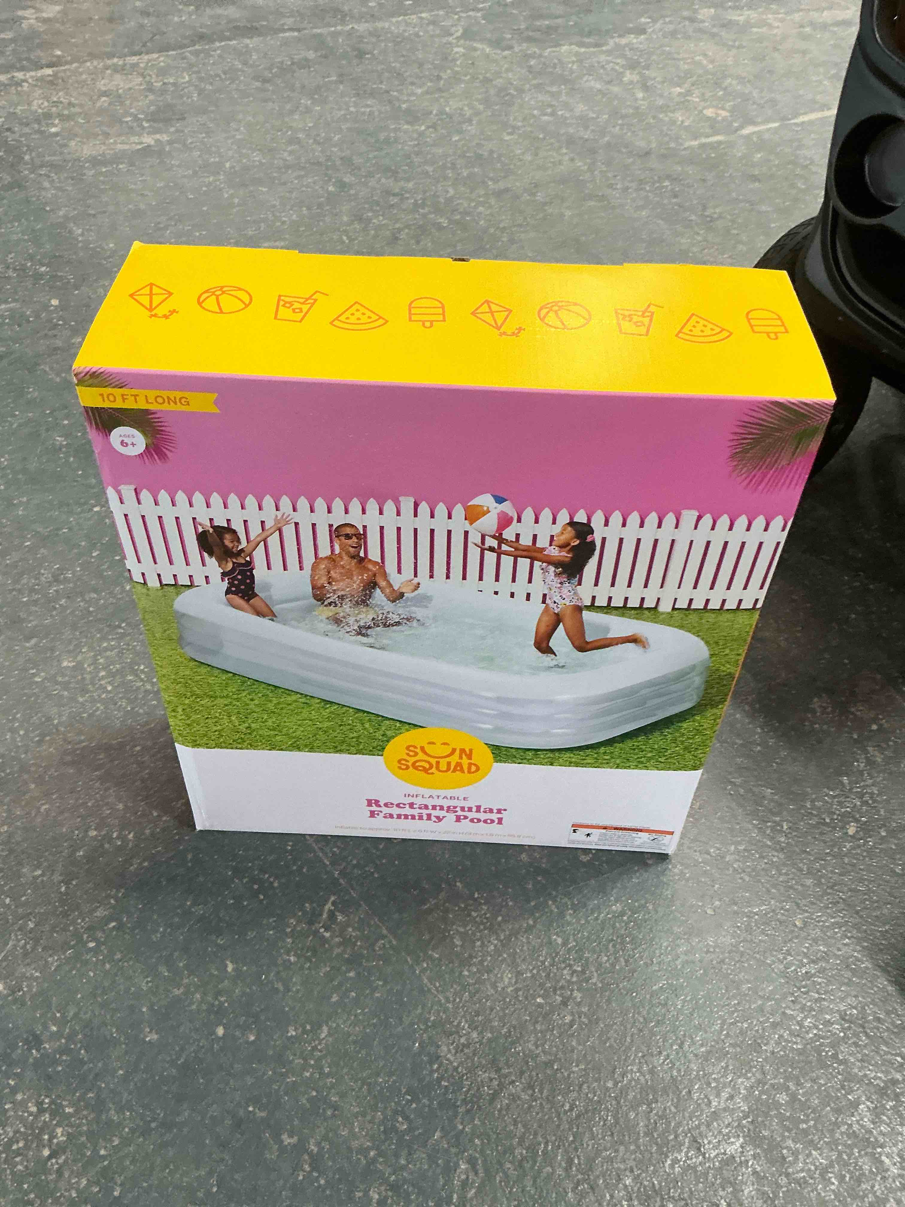 Condition photo showing Good Condition for Sun Squad 10ft Rectangular Inflatable Family Pool 