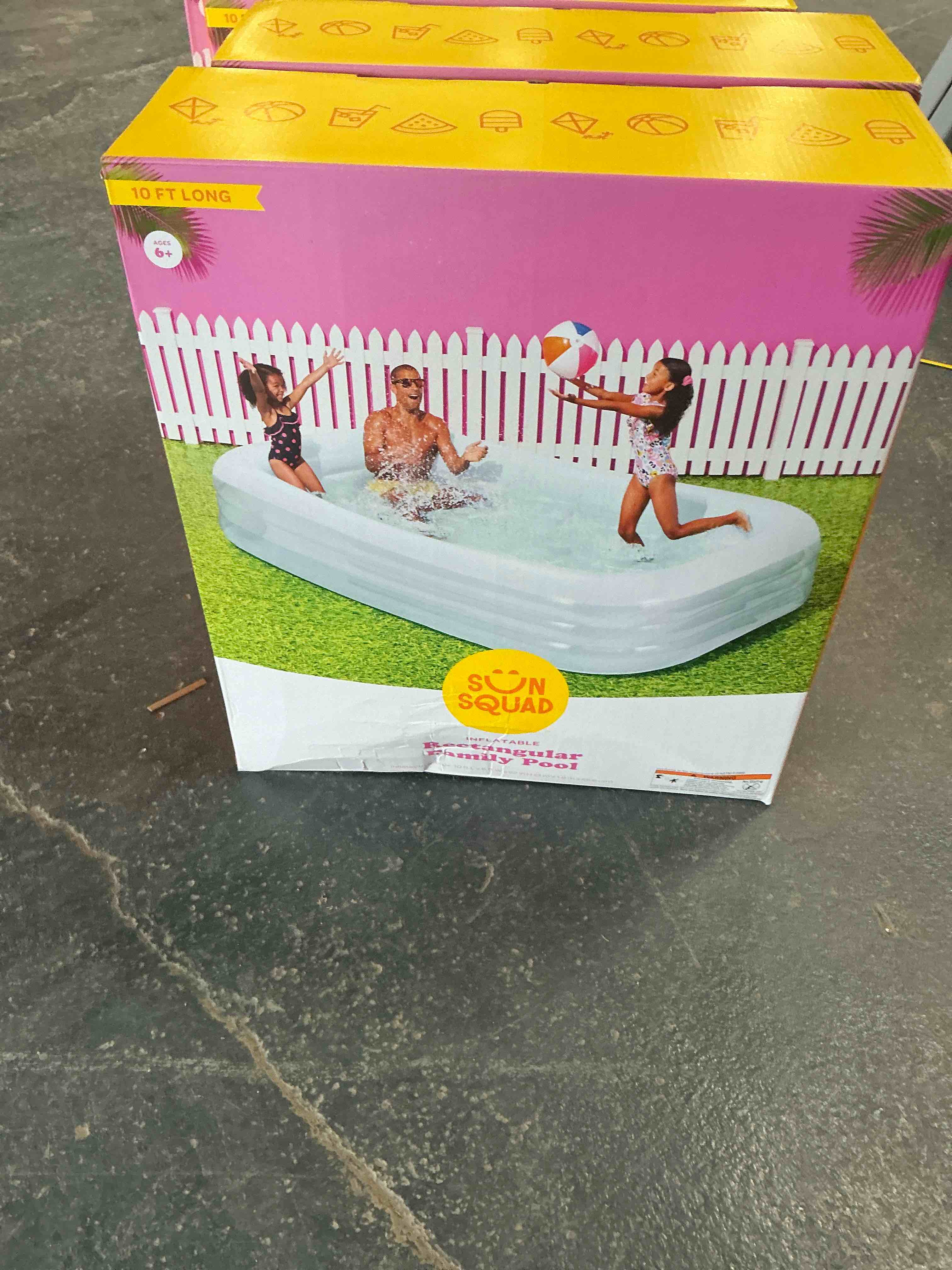 Condition photo showing Good Condition for Sun Squad 10ft Rectangular Inflatable Family Pool 