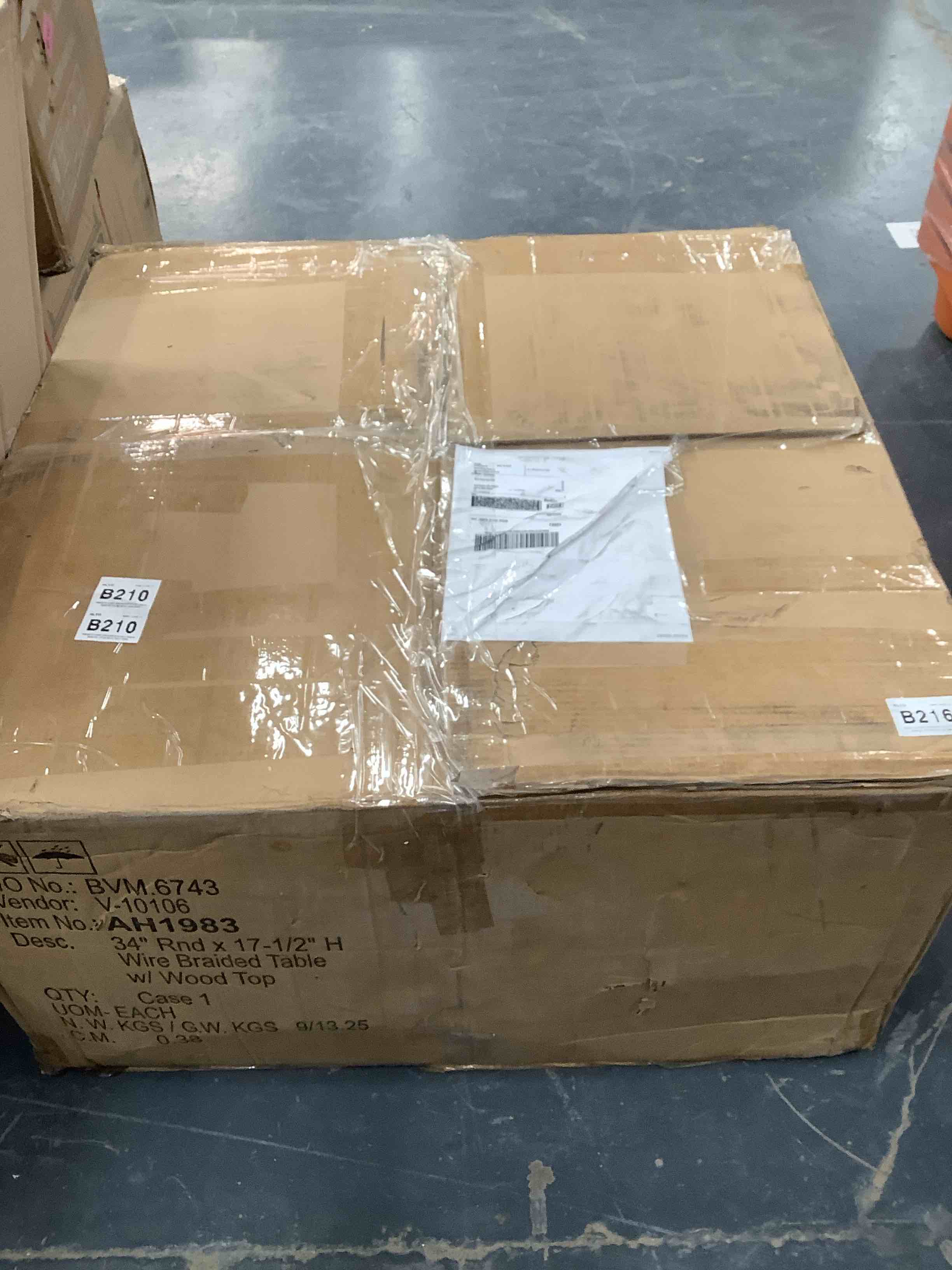 Condition photo showing Good Condition for Wicker braided table rattan