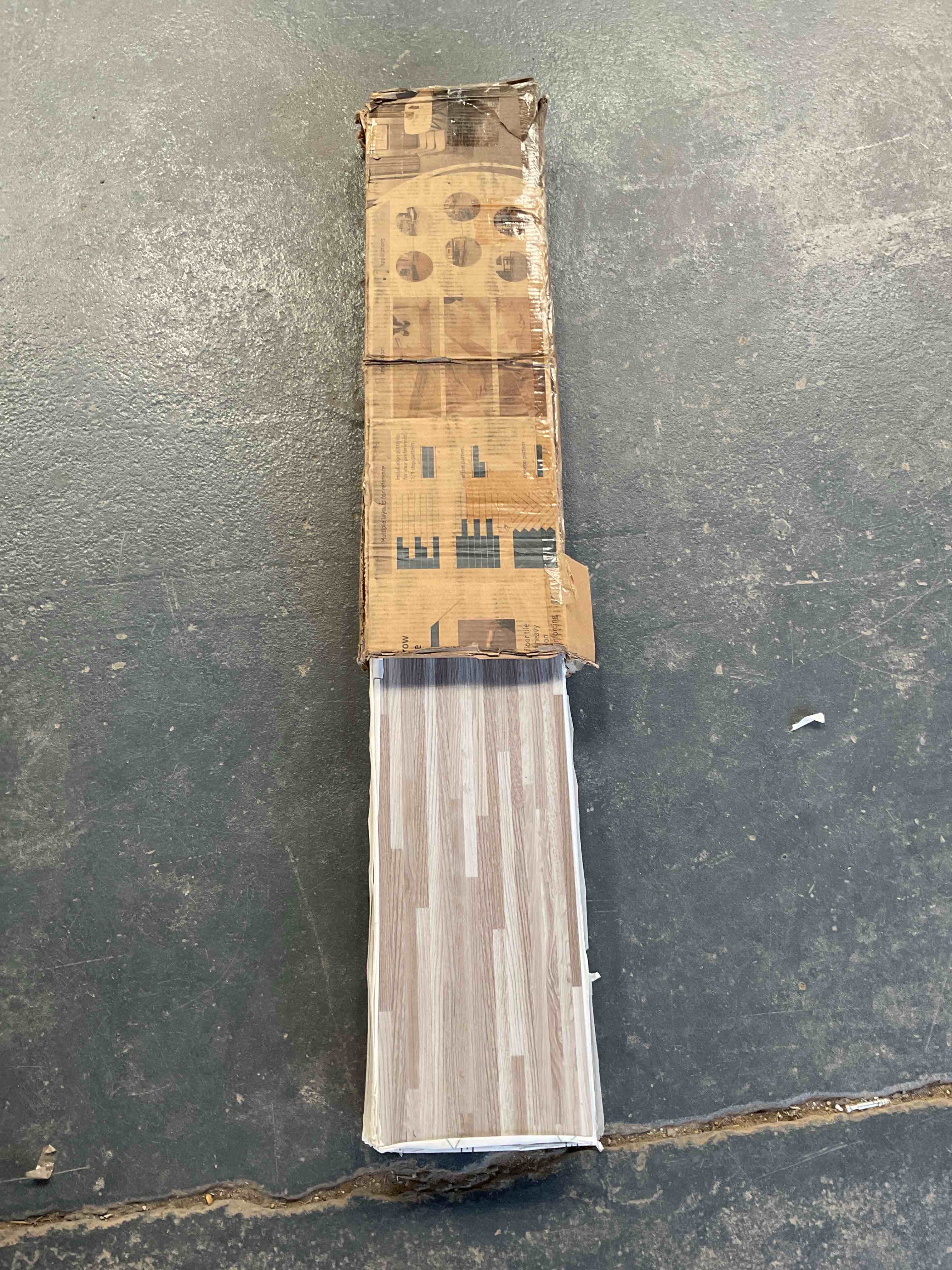 Condition photo showing Good Condition for flooring wood grain grey
