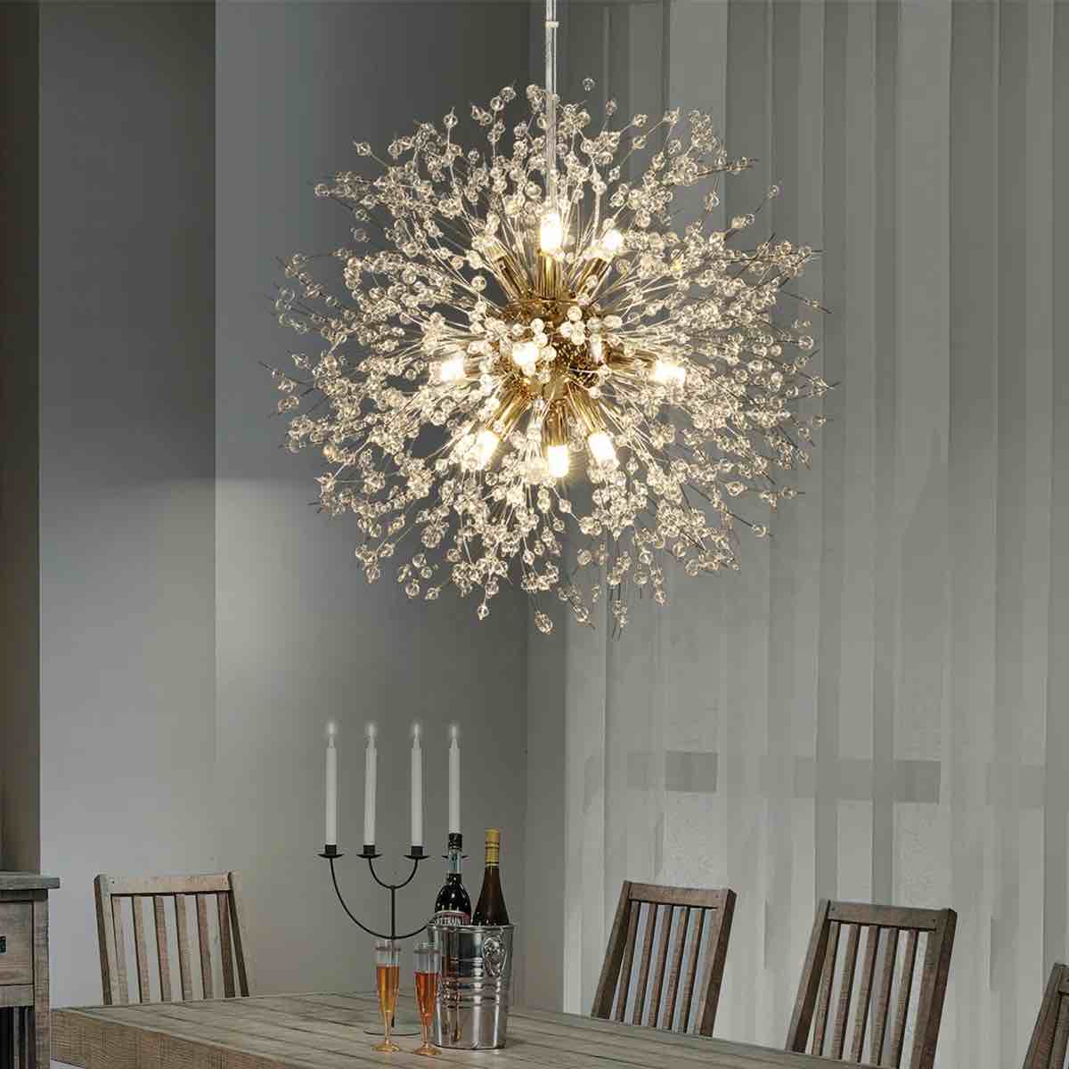 lakeyah dimmable sputnik sphere chandelier