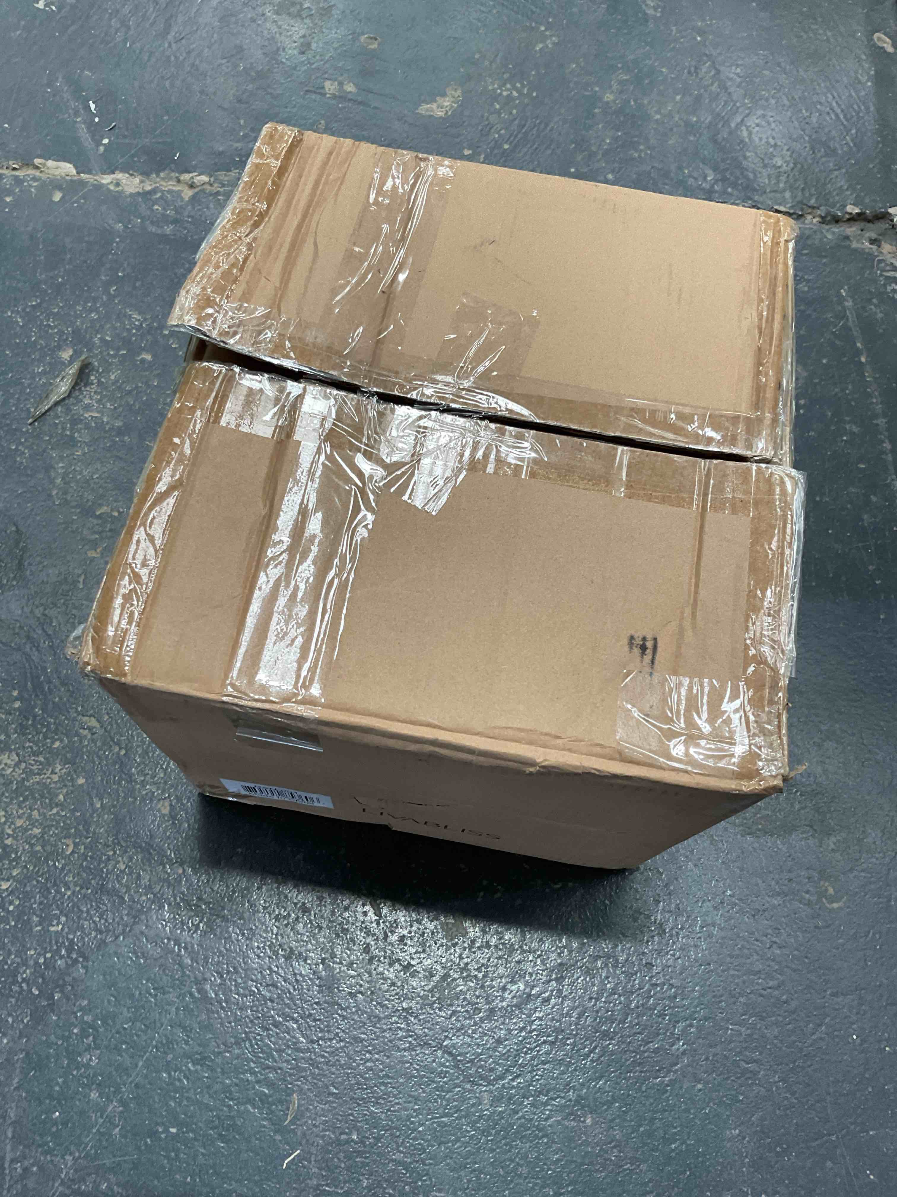 Condition photo showing Good Condition for black and gold lamp with a white shade