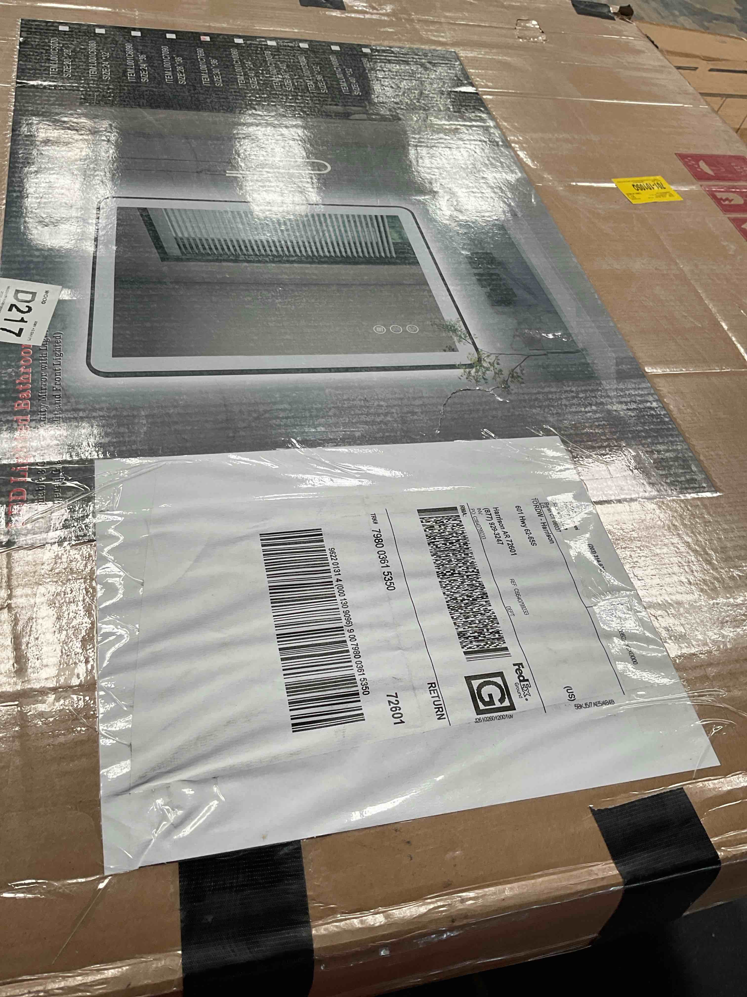 Condition photo showing Good Condition for hyosvany matte black matel framed led vanity mirror with front-lit and back-lit, memory function, 3 color temperatures, dimmable light & anti-fog tempered glass mirror