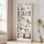 Modern Simple Tall Bookcase with Top Open Compartment