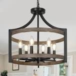 carrianna 6 - light dimmable lantern geometric chandelier