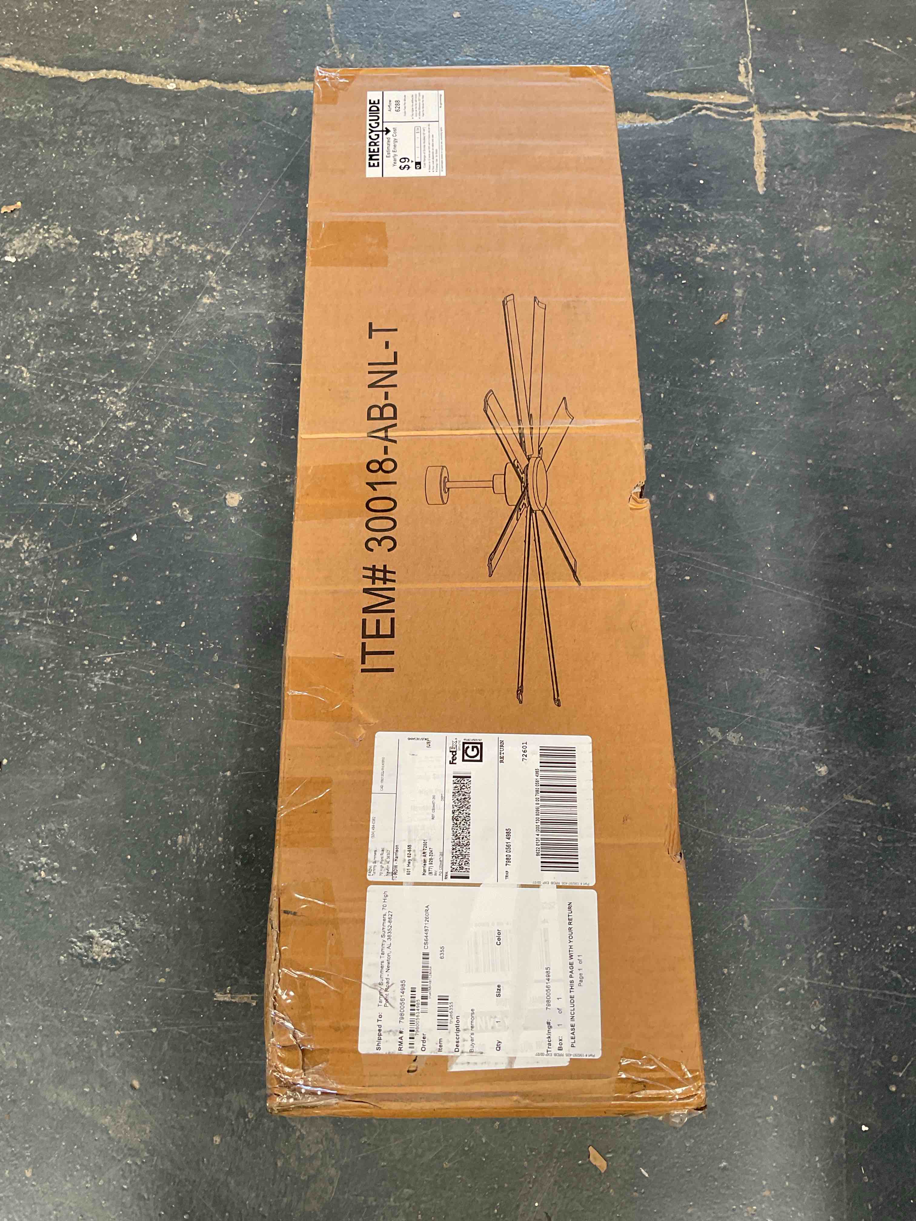 Condition photo showing Good Condition for 72/84/96/120 inch industrial dc motor ceiling fan, large hvls ceiling fan with reversible blades, 6-speed remote control, home or commercial ceiling fans for porch/garage/shop