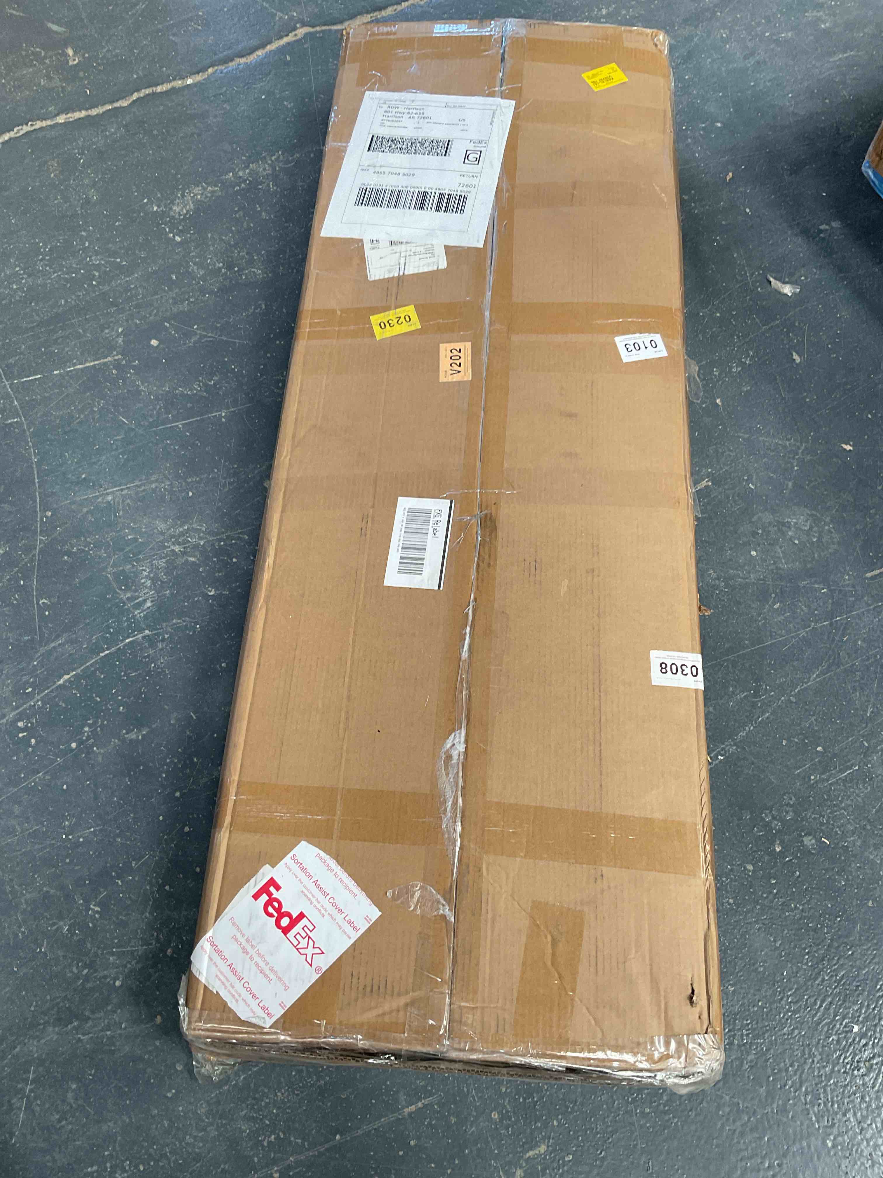 Condition photo showing Good Condition for (missing legs) 52'' wide faux leather tufted storage bench