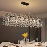 erdenheim modern square / rectangle crystal chandeliers for dining room, kitchen island