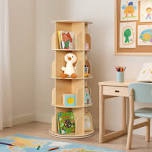 rotating bookshelf, small footprint, large capacity corner bookcase